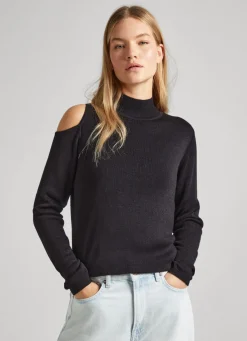 Mulher Pepe Jeans Malhas>Camisola Com Abertura Nos Ombros