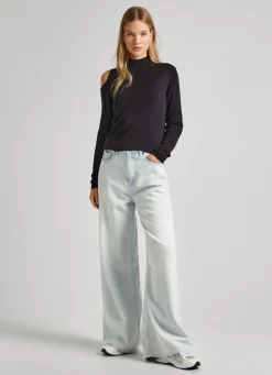 Mulher Pepe Jeans Malhas>Camisola Com Abertura Nos Ombros