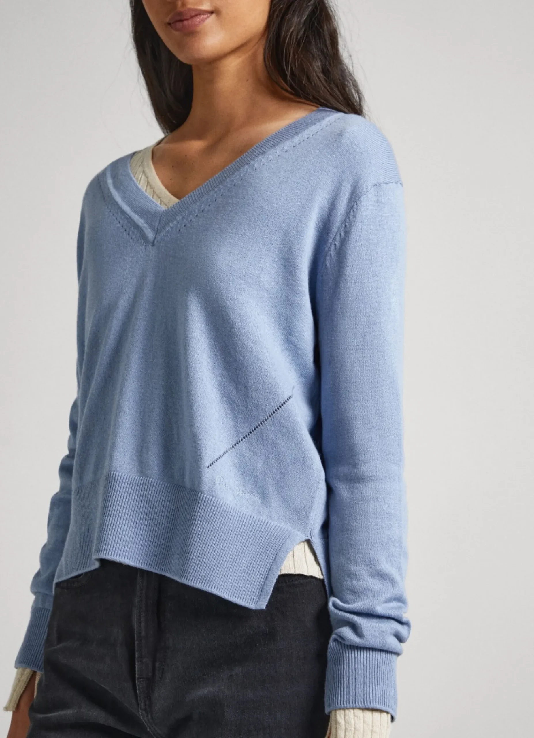 Mulher Pepe Jeans Malhas E Cardigans>Camisola Com Detalhes Abertos