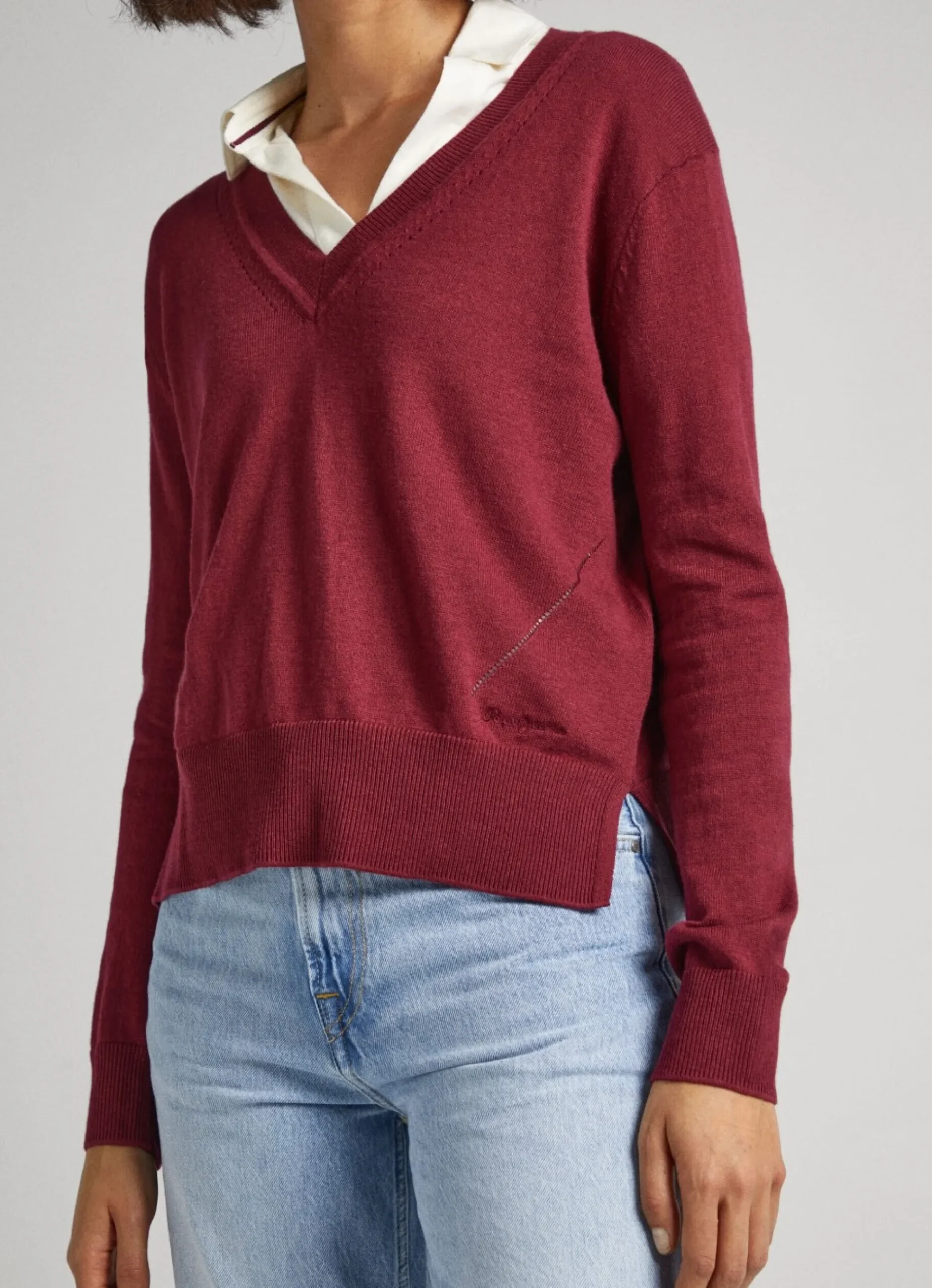 Mulher Pepe Jeans Malhas>Camisola Com Detalhes Abertos