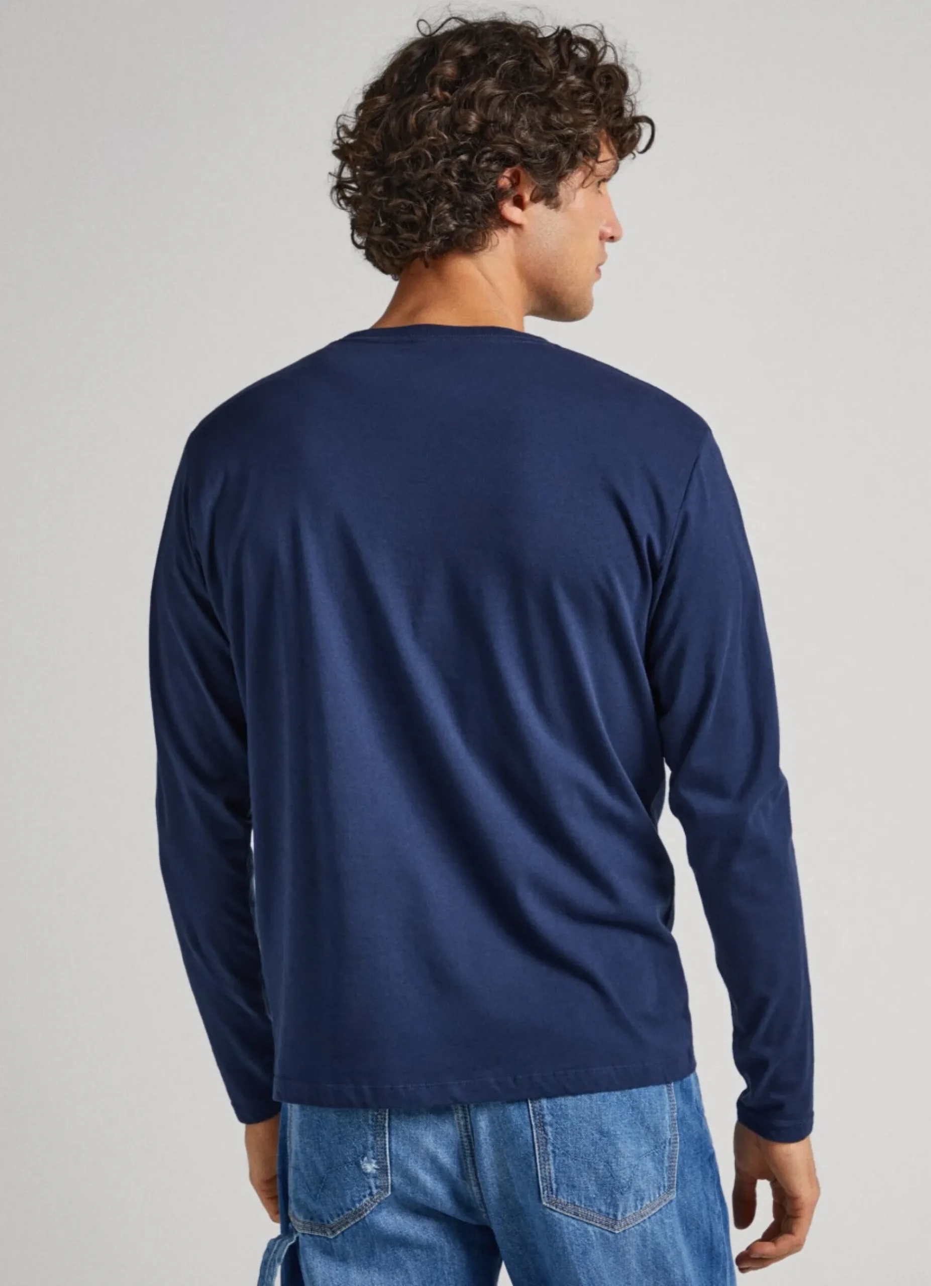 Homem Pepe Jeans T-Shirts>Camisola De Algodao Logo Estampado