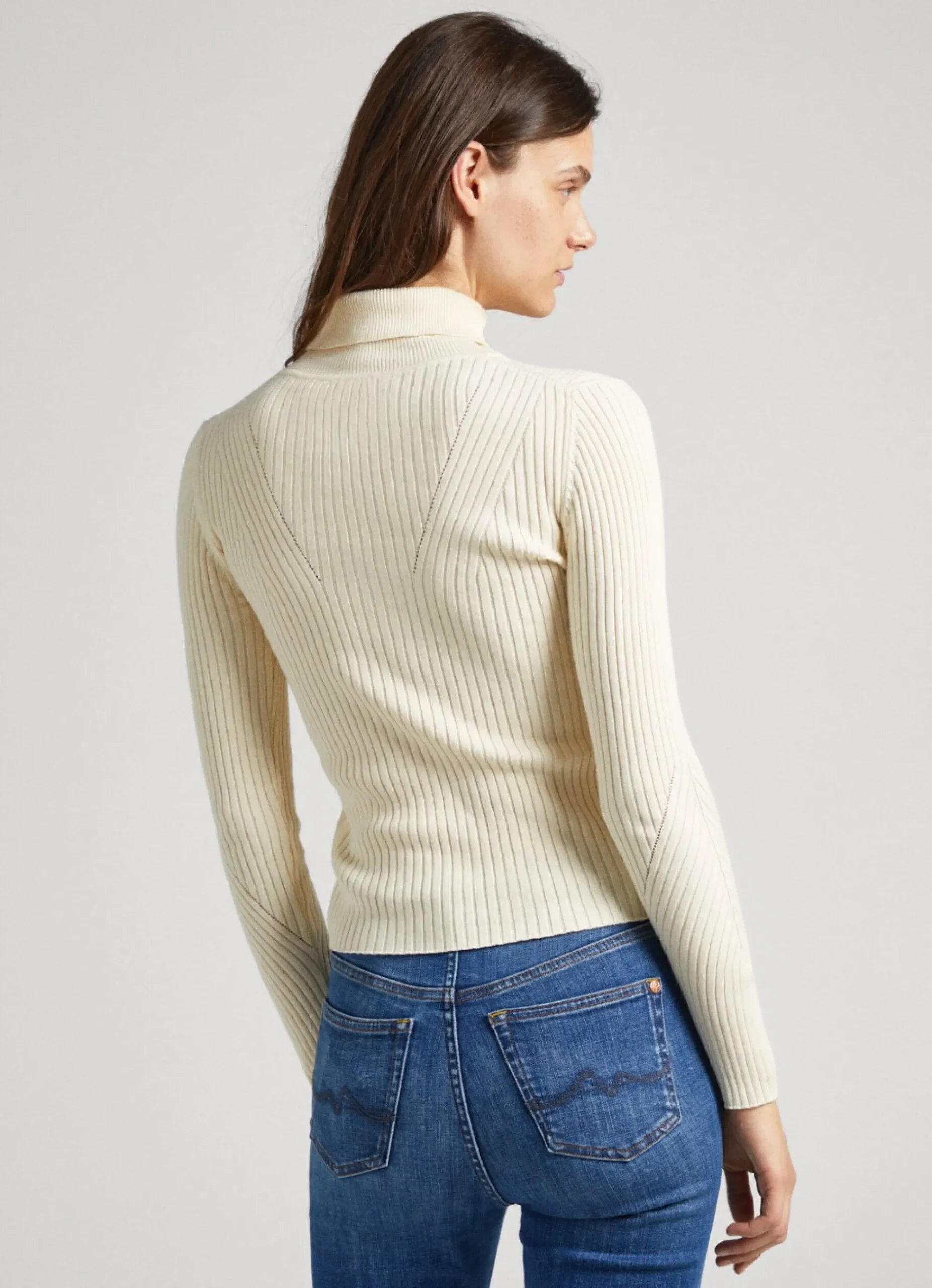 Mulher Pepe Jeans Malhas E Cardigans>Camisola De Gola Alta Canelada