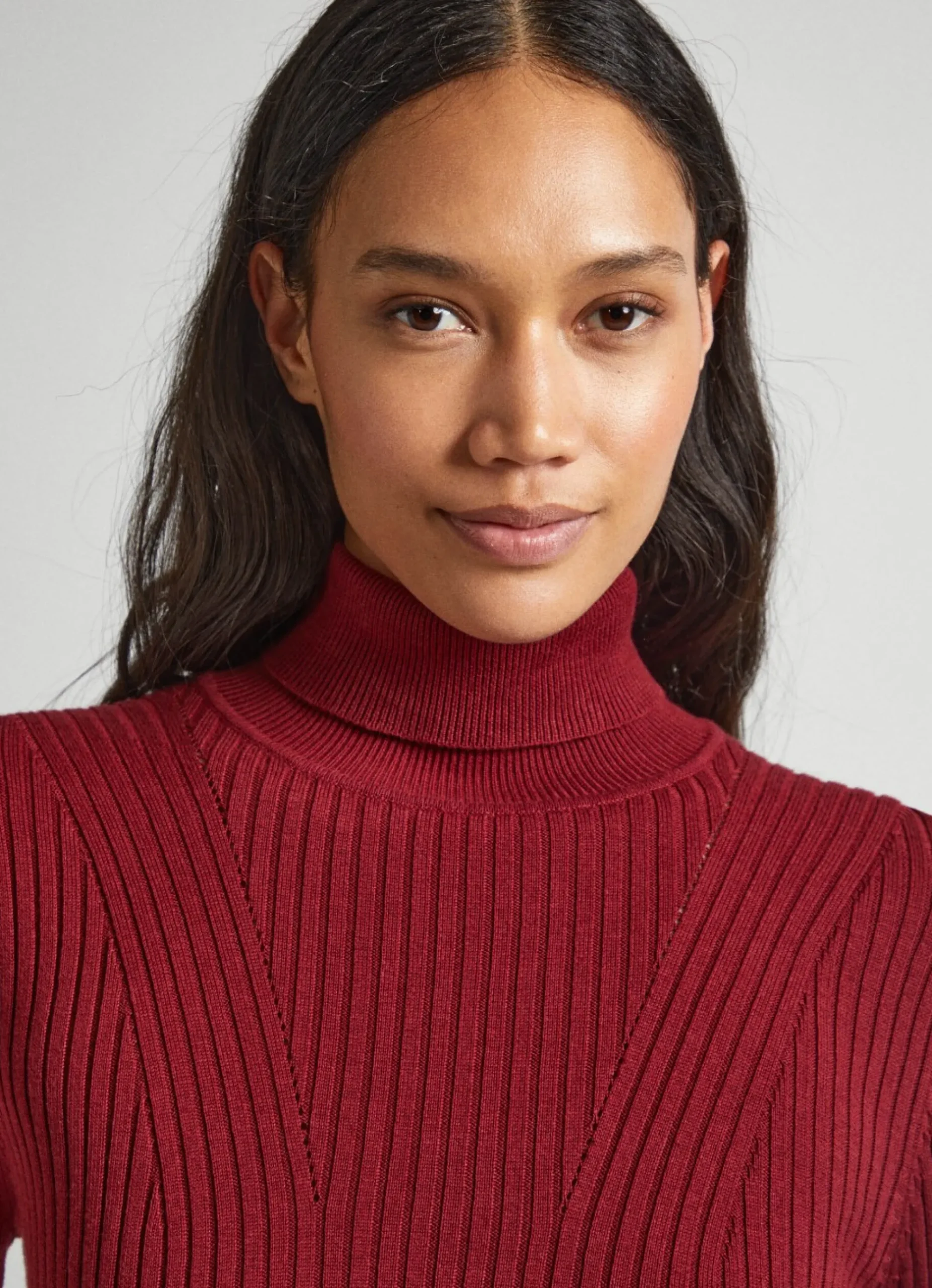 Mulher Pepe Jeans Malhas E Cardigans>Camisola De Gola Alta Canelada