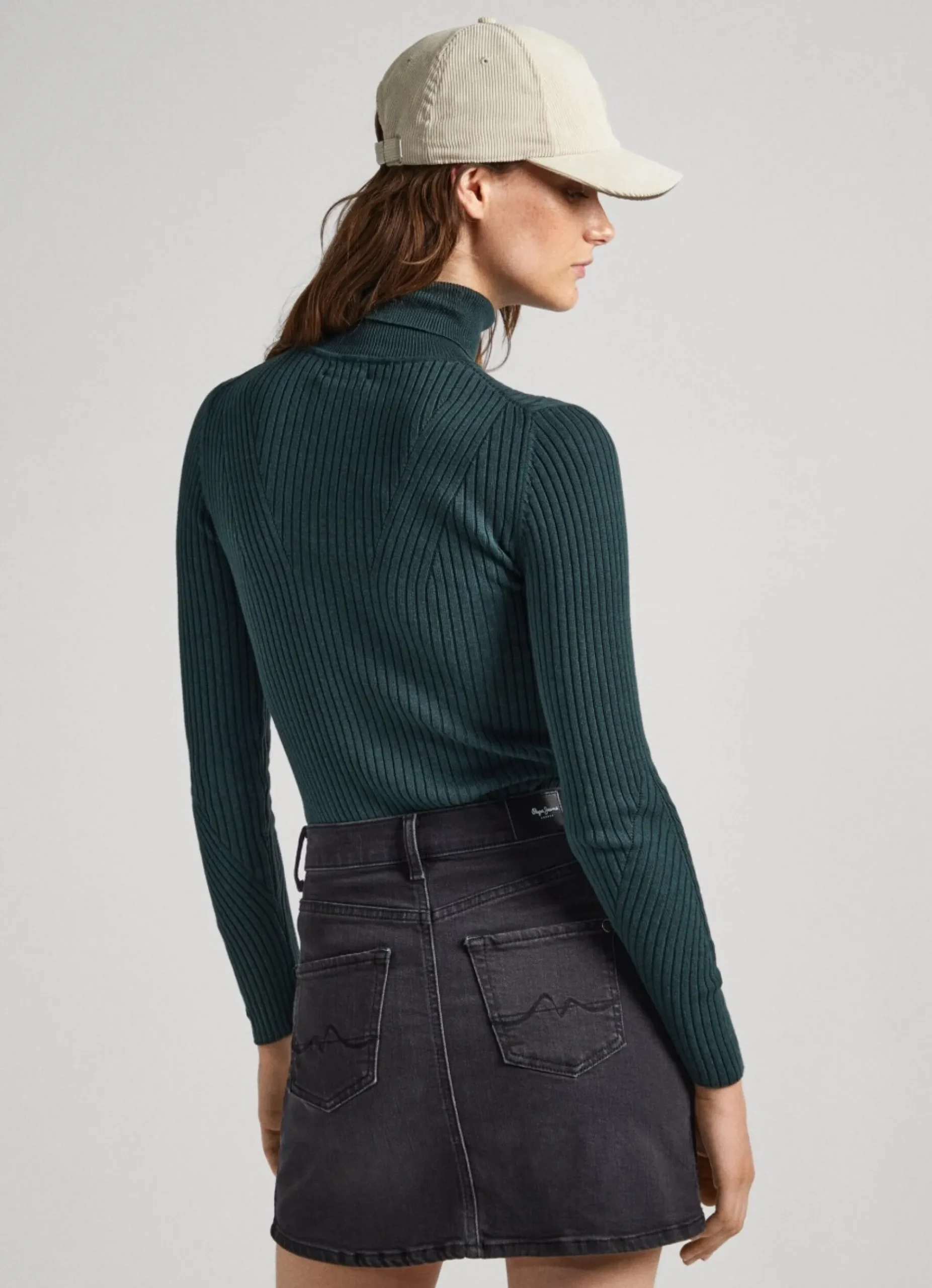 Mulher Pepe Jeans Malhas>Camisola De Gola Alta Canelada