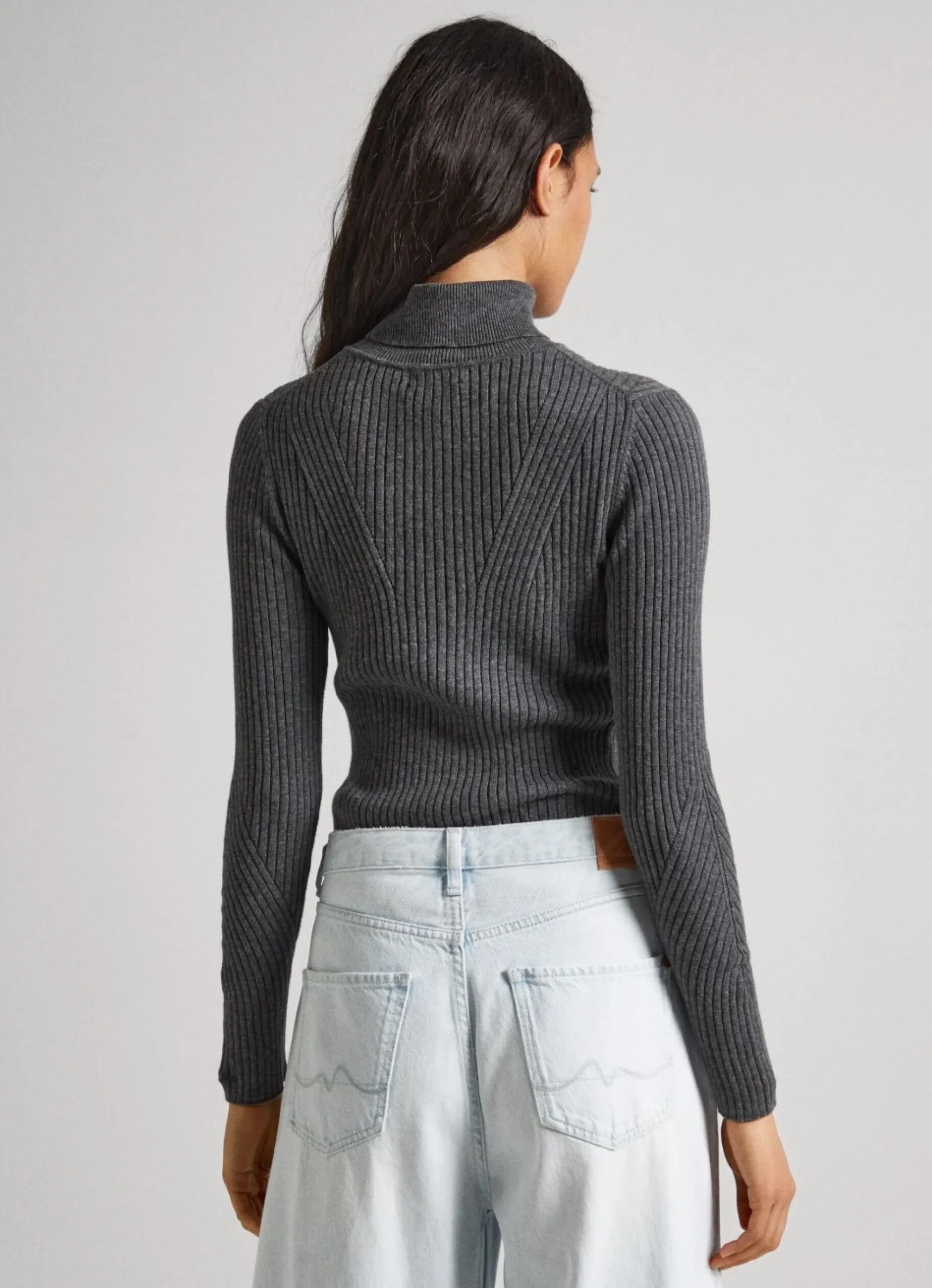 Mulher Pepe Jeans Malhas>Camisola De Gola Alta Canelada