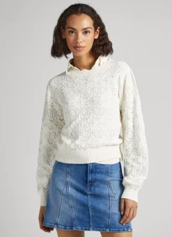 Mulher Pepe Jeans Malhas E Cardigans>Camisola De Malha Com Coracoes