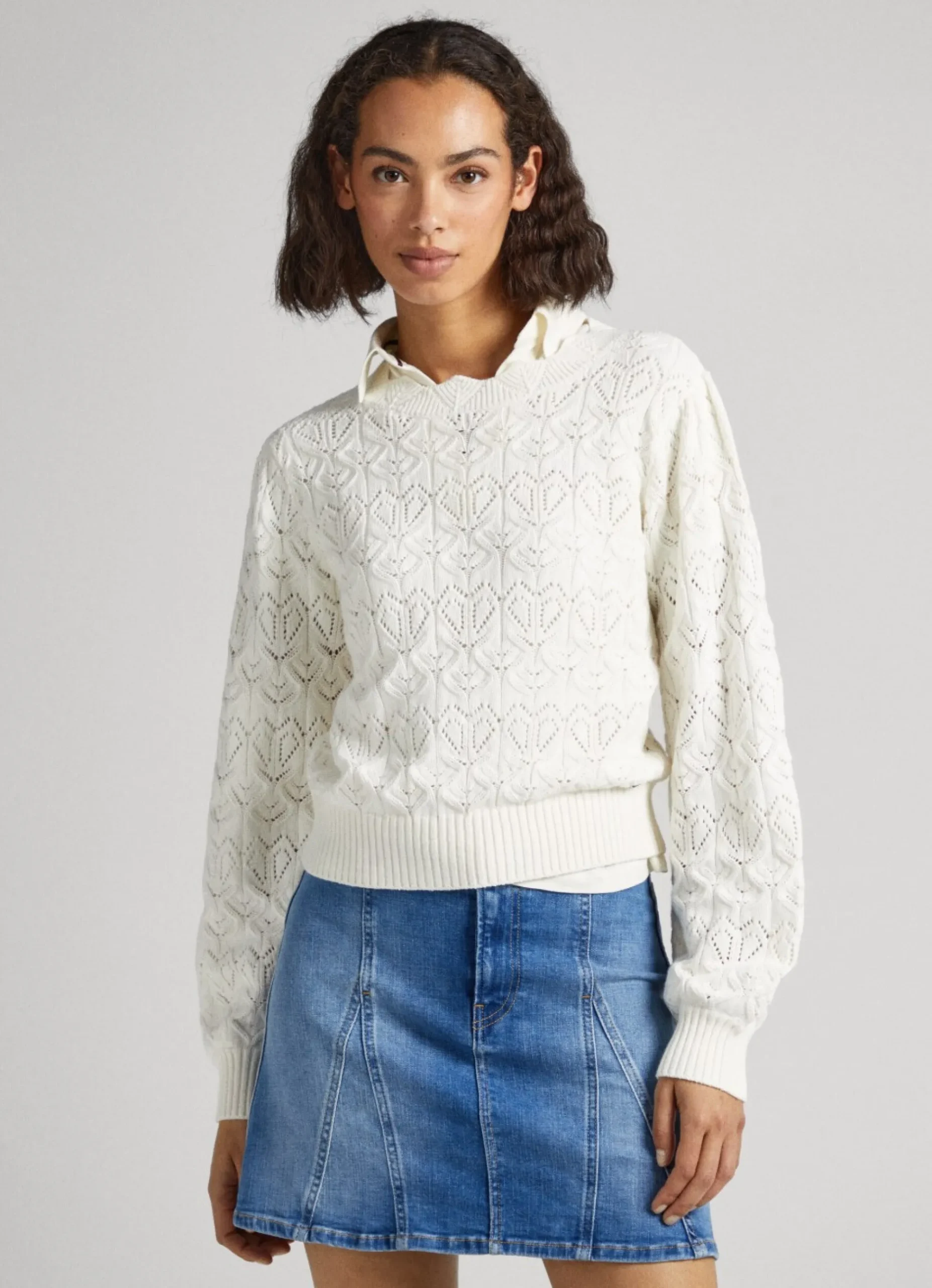 Mulher Pepe Jeans Malhas E Cardigans>Camisola De Malha Com Coracoes