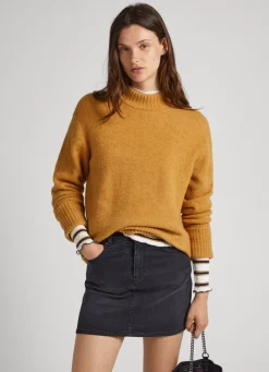 Mulher Pepe Jeans Malhas E Cardigans>Camisola Decote Perkins
