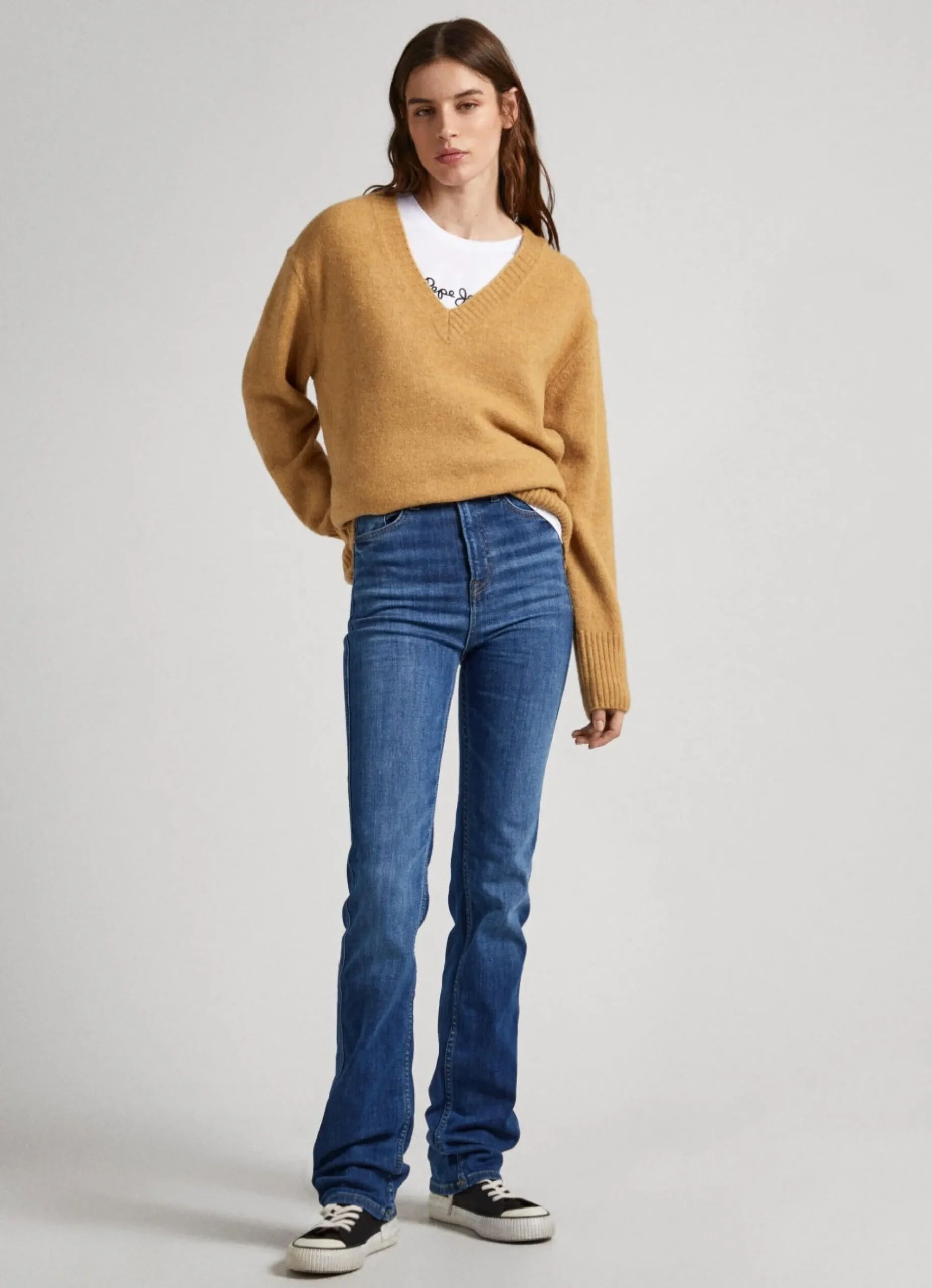 Mulher Pepe Jeans Malhas E Cardigans>Camisola Decote V