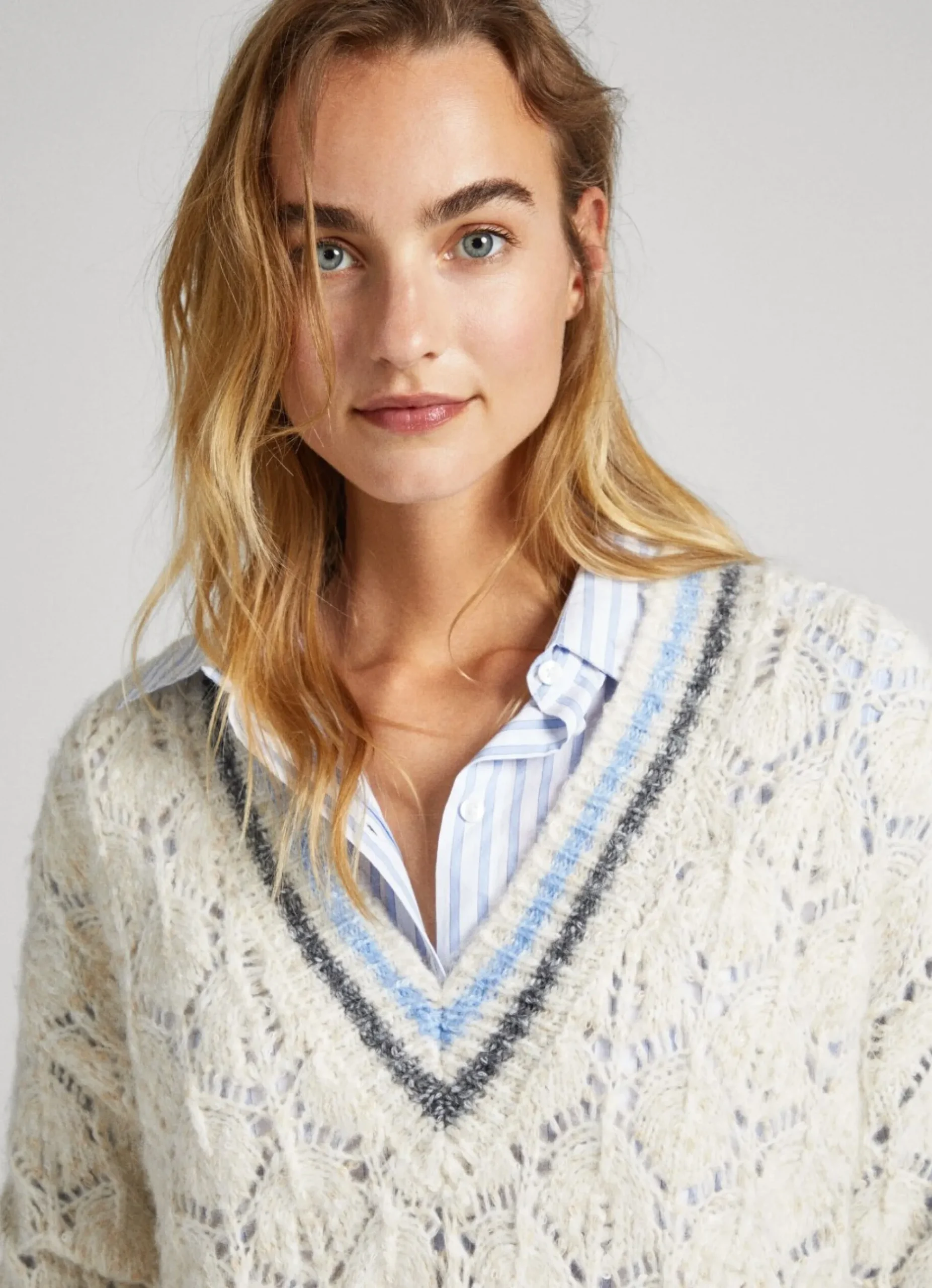 Mulher Pepe Jeans Malhas>Camisola Detalhes Abertos