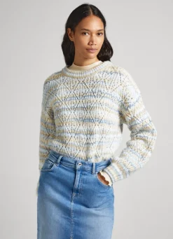 Mulher Pepe Jeans Malhas E Cardigans>Camisola Gola Perkins As Riscas