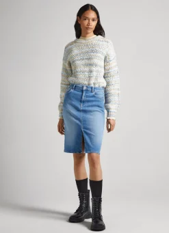 Mulher Pepe Jeans Malhas E Cardigans>Camisola Gola Perkins As Riscas