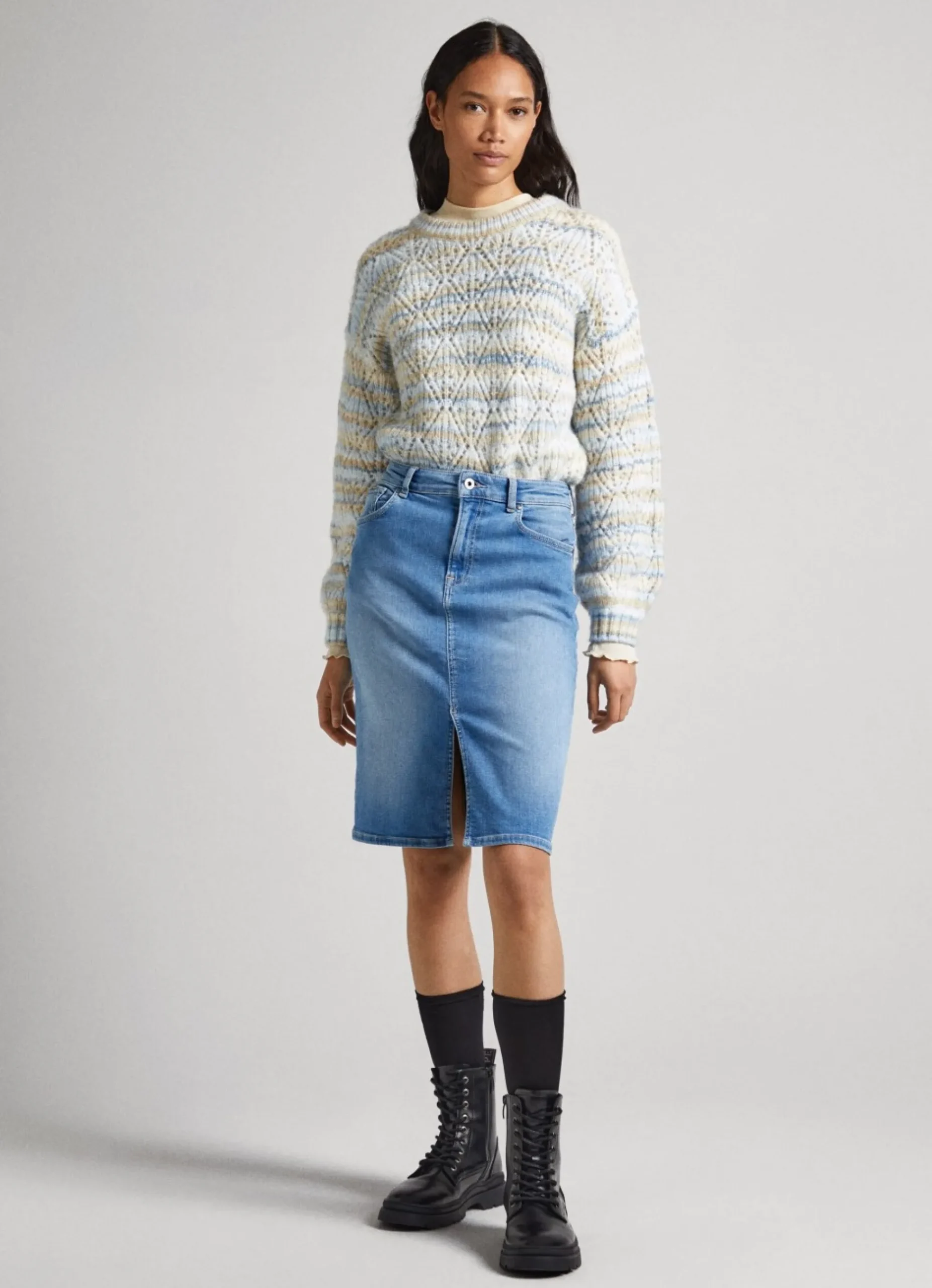 Mulher Pepe Jeans Malhas>Camisola Gola Perkins As Riscas