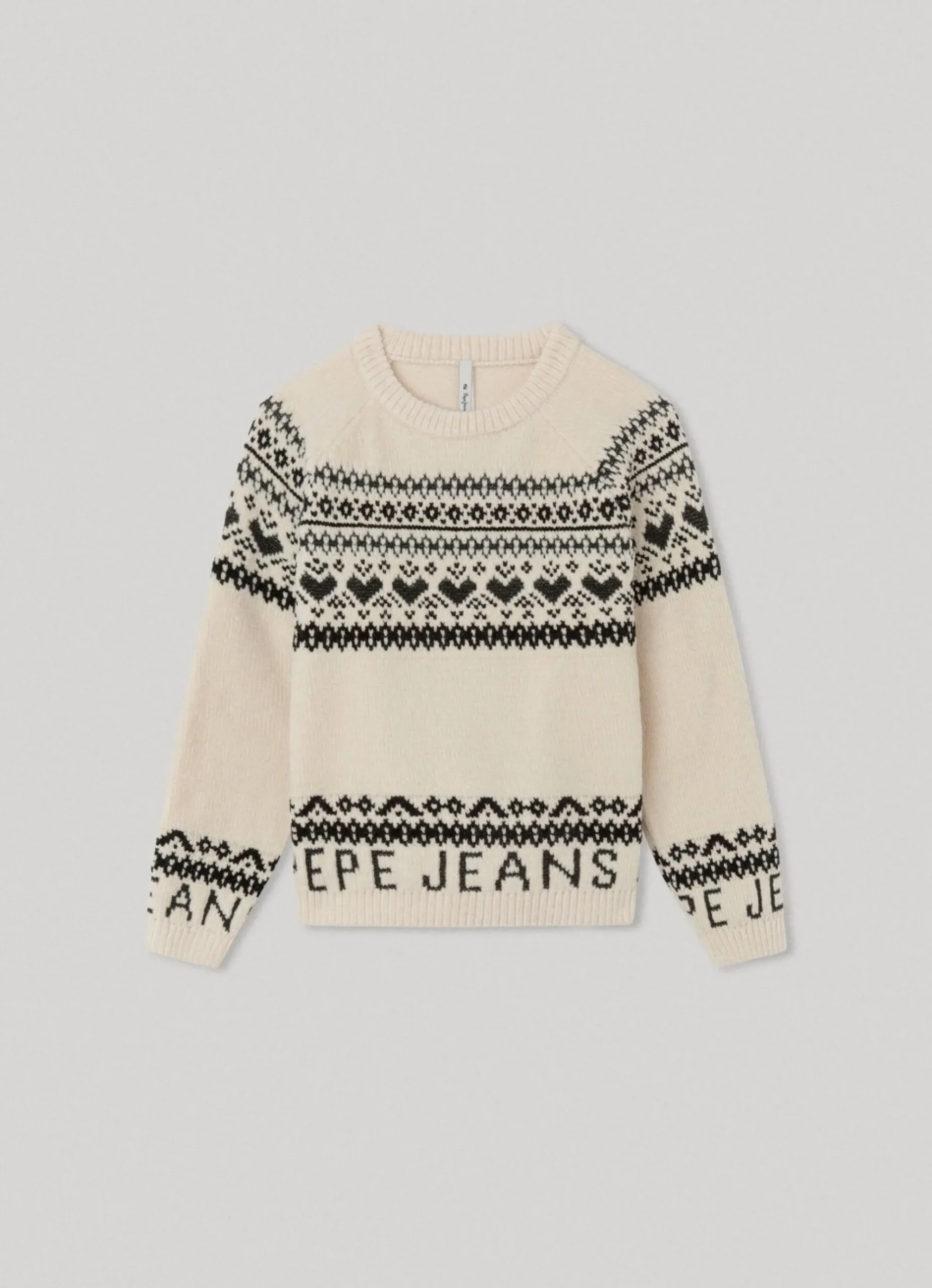Rapariga Pepe Jeans Sweatshirts E Malhas>Camisola Jacquard De Gola Redonda