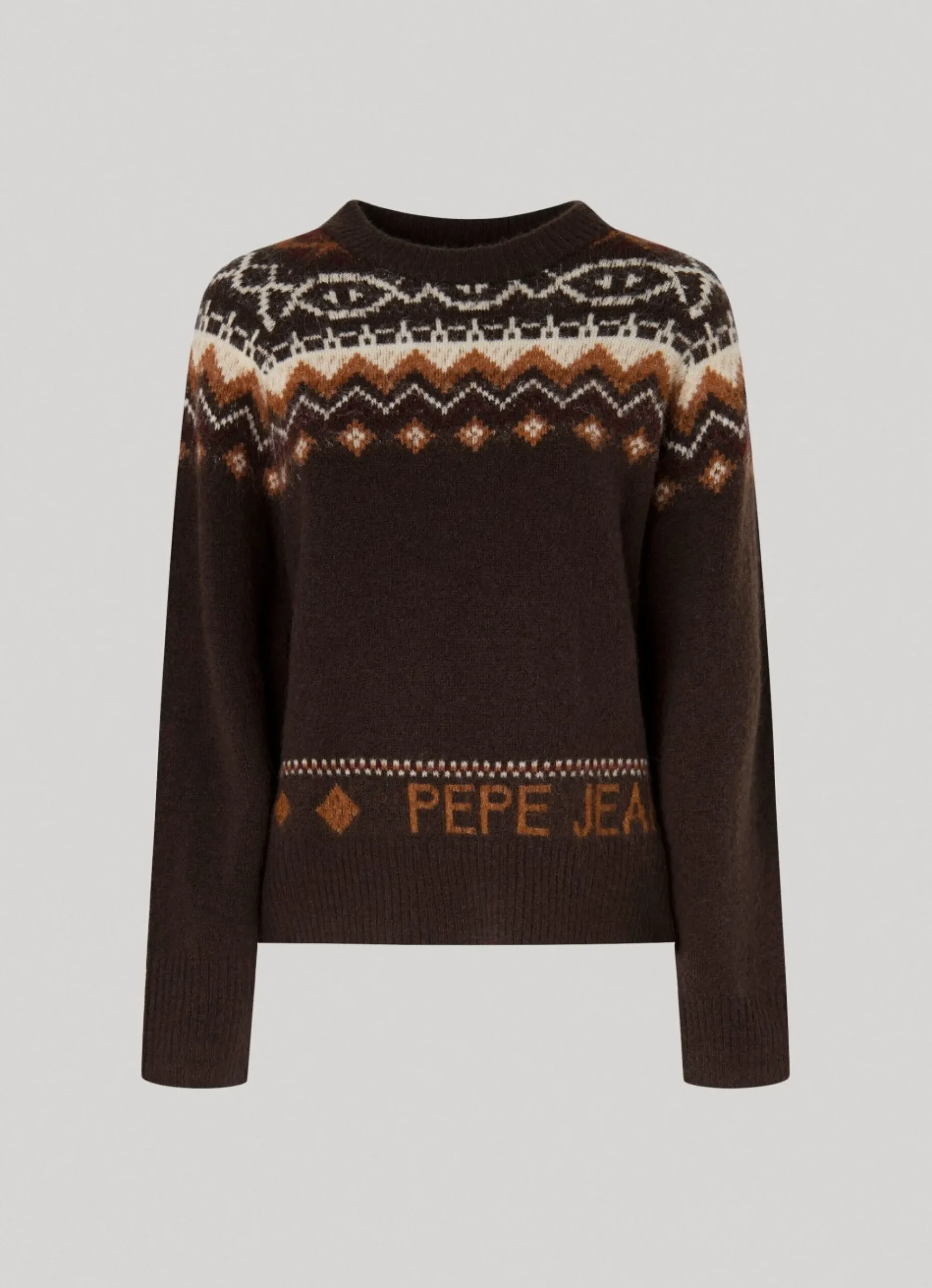 Mulher Pepe Jeans Malhas E Cardigans>Camisola Jacquard Gola Redonda