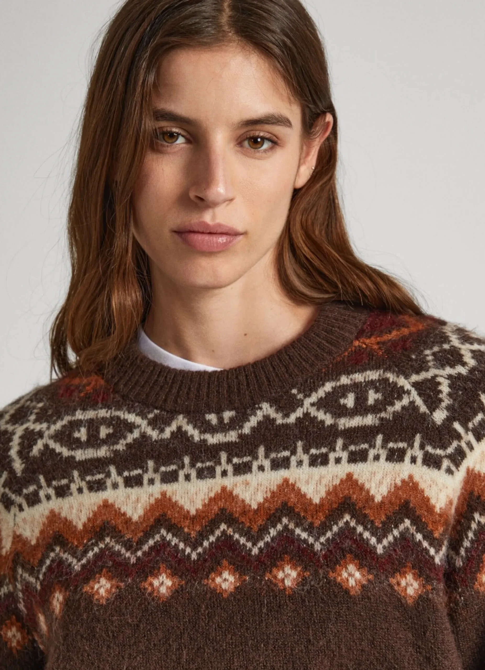 Mulher Pepe Jeans Malhas>Camisola Jacquard Gola Redonda