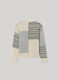 Rapariga Pepe Jeans Sweatshirts E Malhas>Camisola Jacquard Patchwork