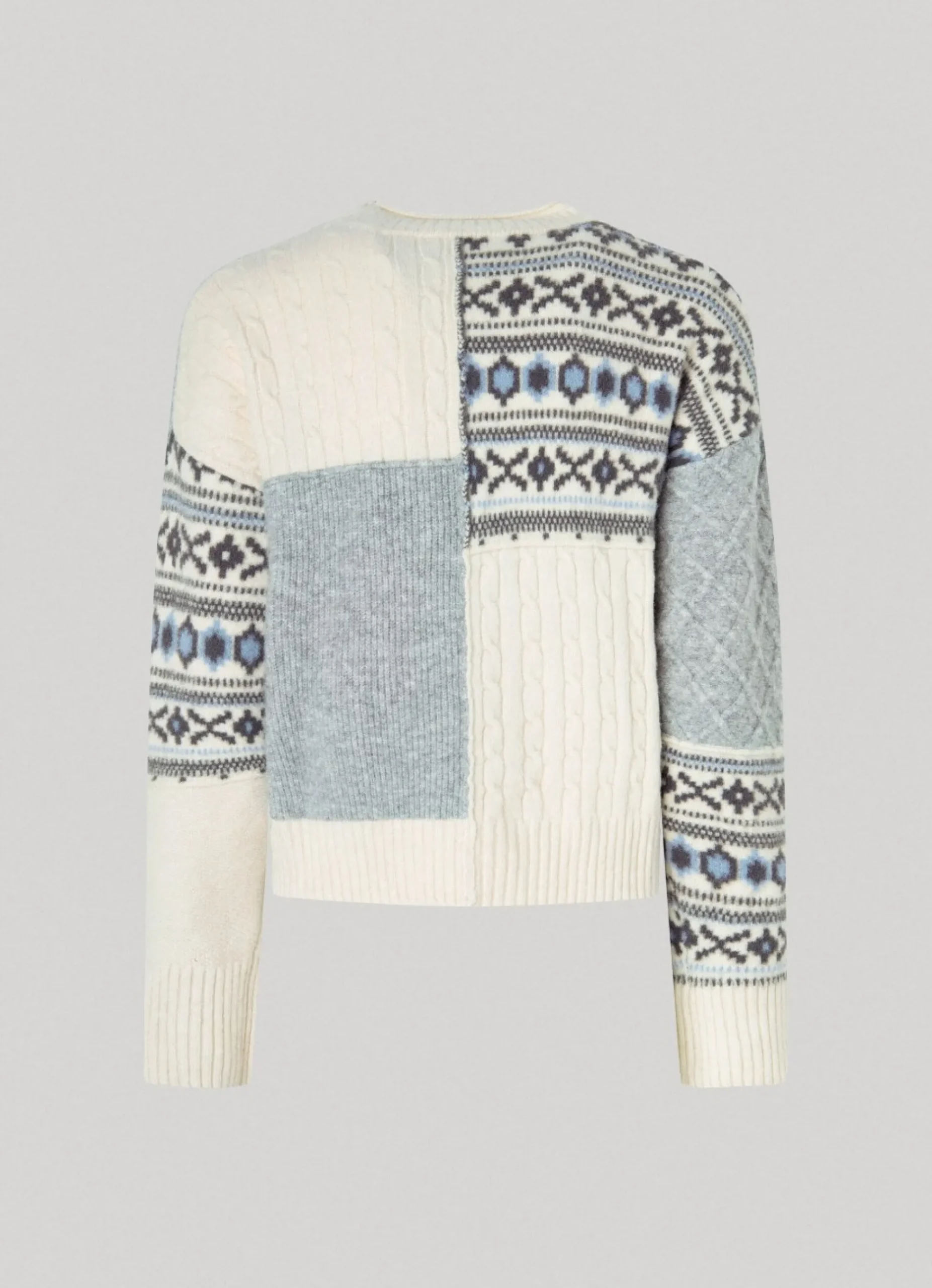 Mulher Pepe Jeans Malhas E Cardigans>Camisola Jacquard Patchwork