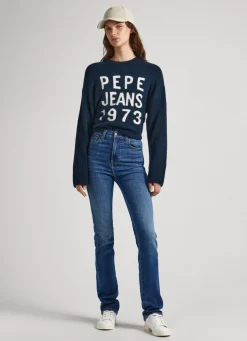 Mulher Pepe Jeans Malhas>Camisola Logo Estampado
