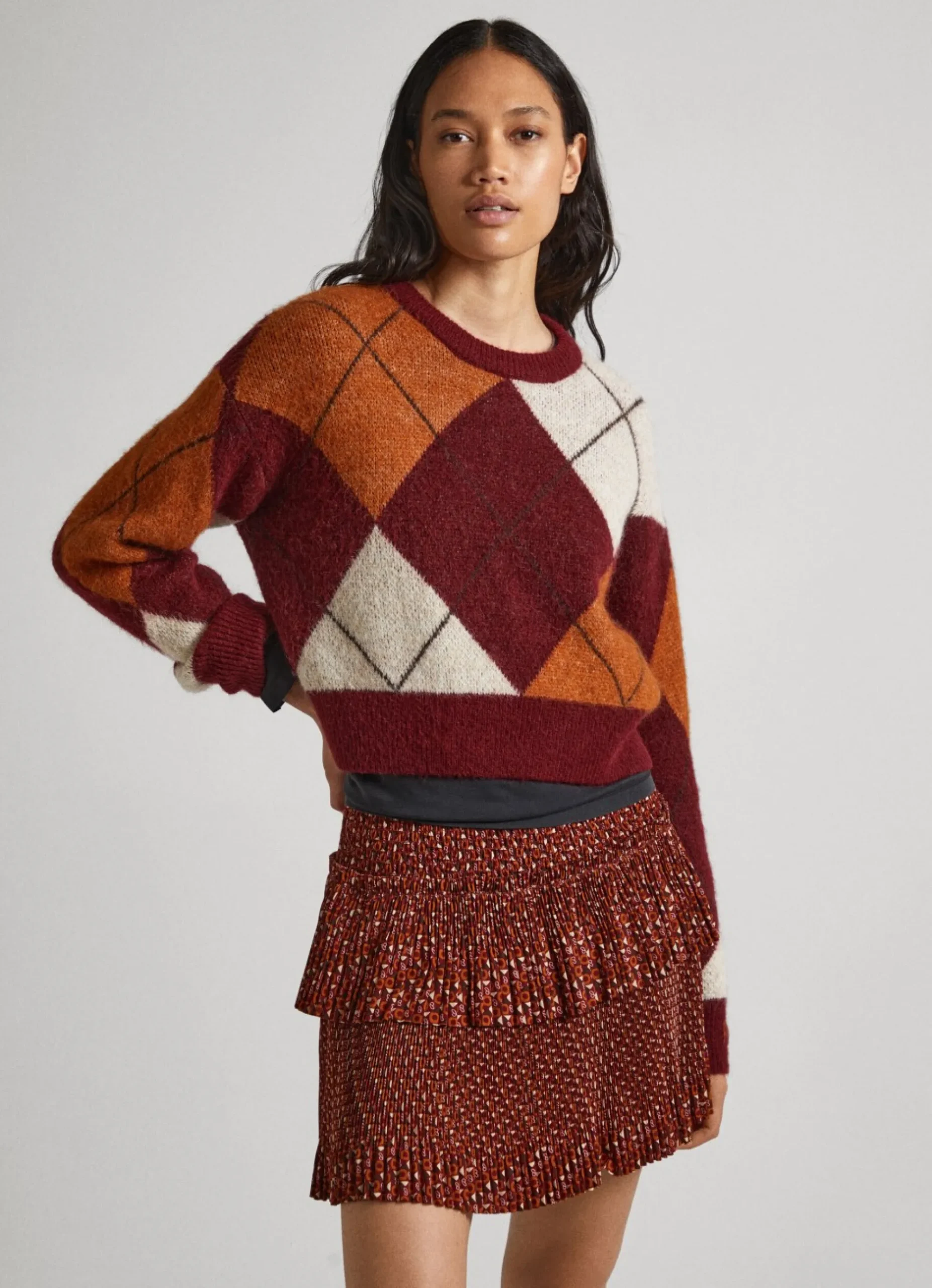 Mulher Pepe Jeans Malhas E Cardigans>Camisola Losangos Entrelacados