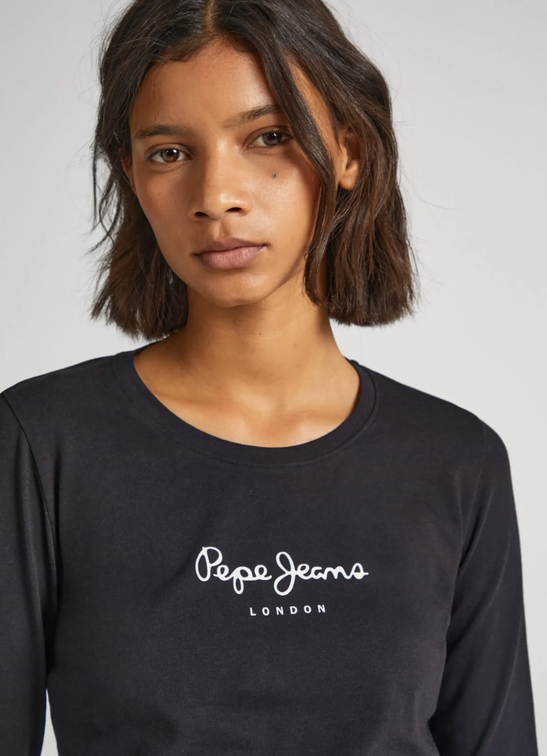 Mulher Pepe Jeans T-Shirts>Camisola Manga Comprida De Algodao