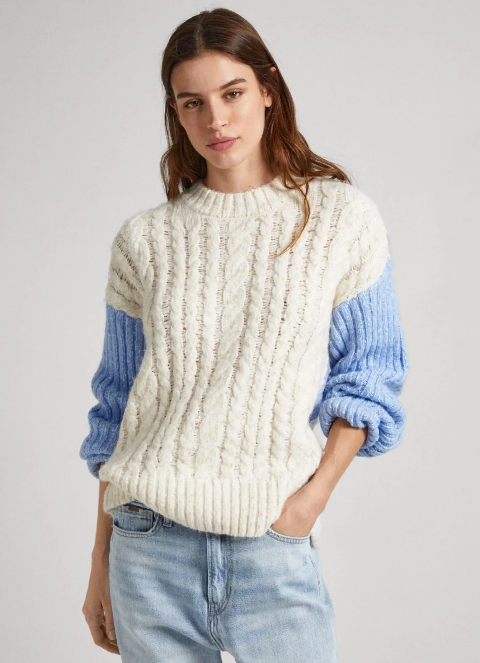 Mulher Pepe Jeans Malhas>Camisola Mangas Contrastantes