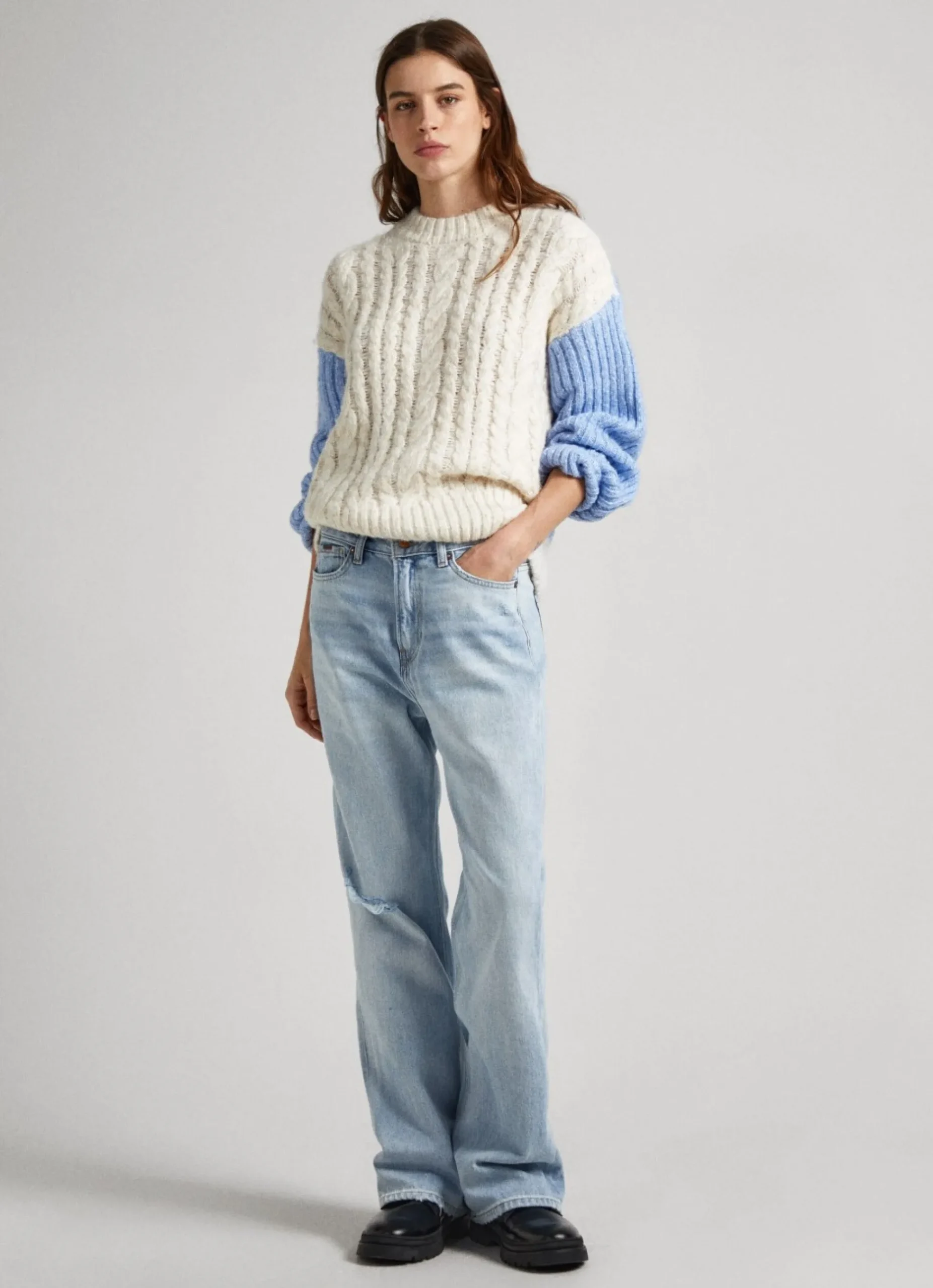 Mulher Pepe Jeans Malhas>Camisola Mangas Contrastantes