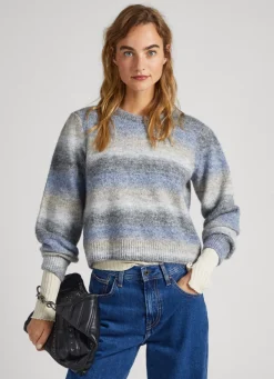 Mulher Pepe Jeans Malhas E Cardigans>Camisola Melange As Riscas