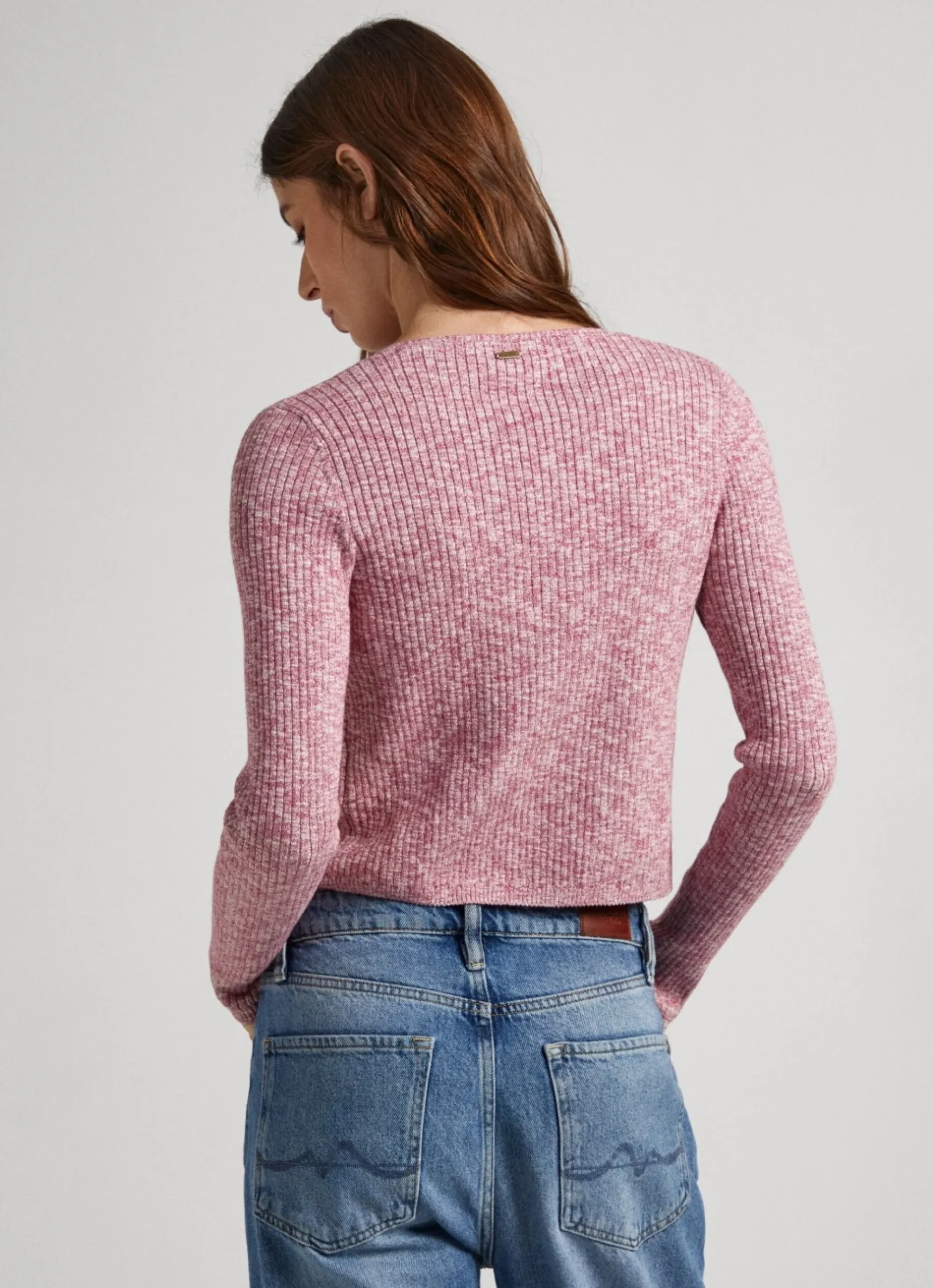 Mulher Pepe Jeans Malhas>Cardigan Algodao Melange Jaspeado
