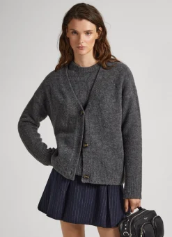 Mulher Pepe Jeans Malhas>Cardigan Com Botoes