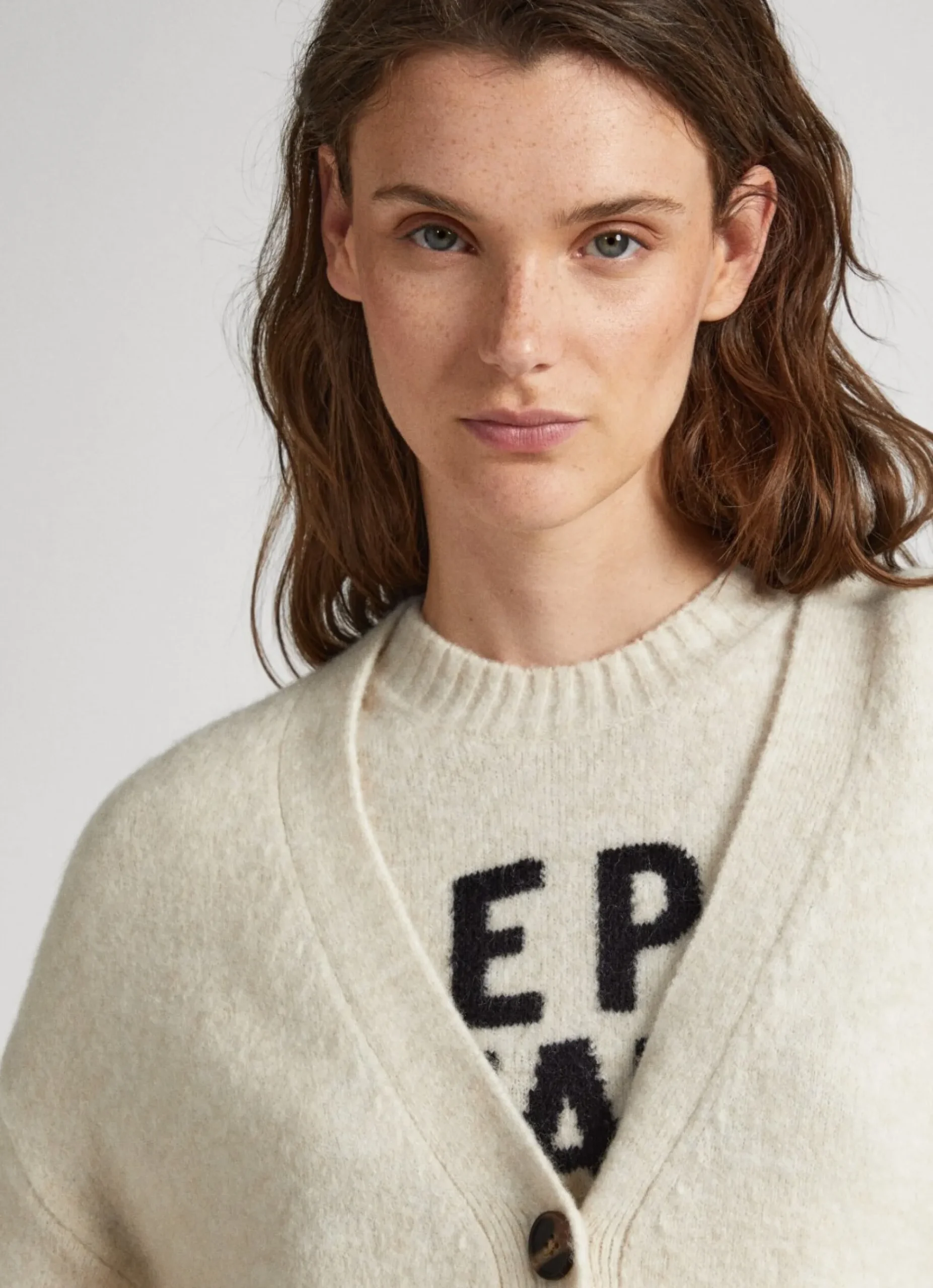 Mulher Pepe Jeans Malhas>Cardigan Com Botoes