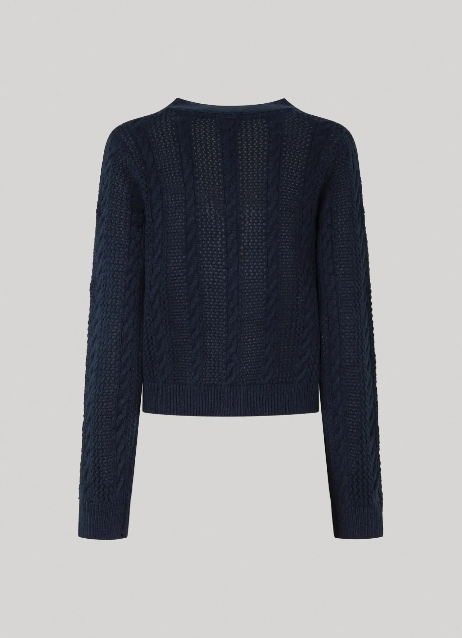 Mulher Pepe Jeans Malhas>Cardigan Com Detalhes Abertos