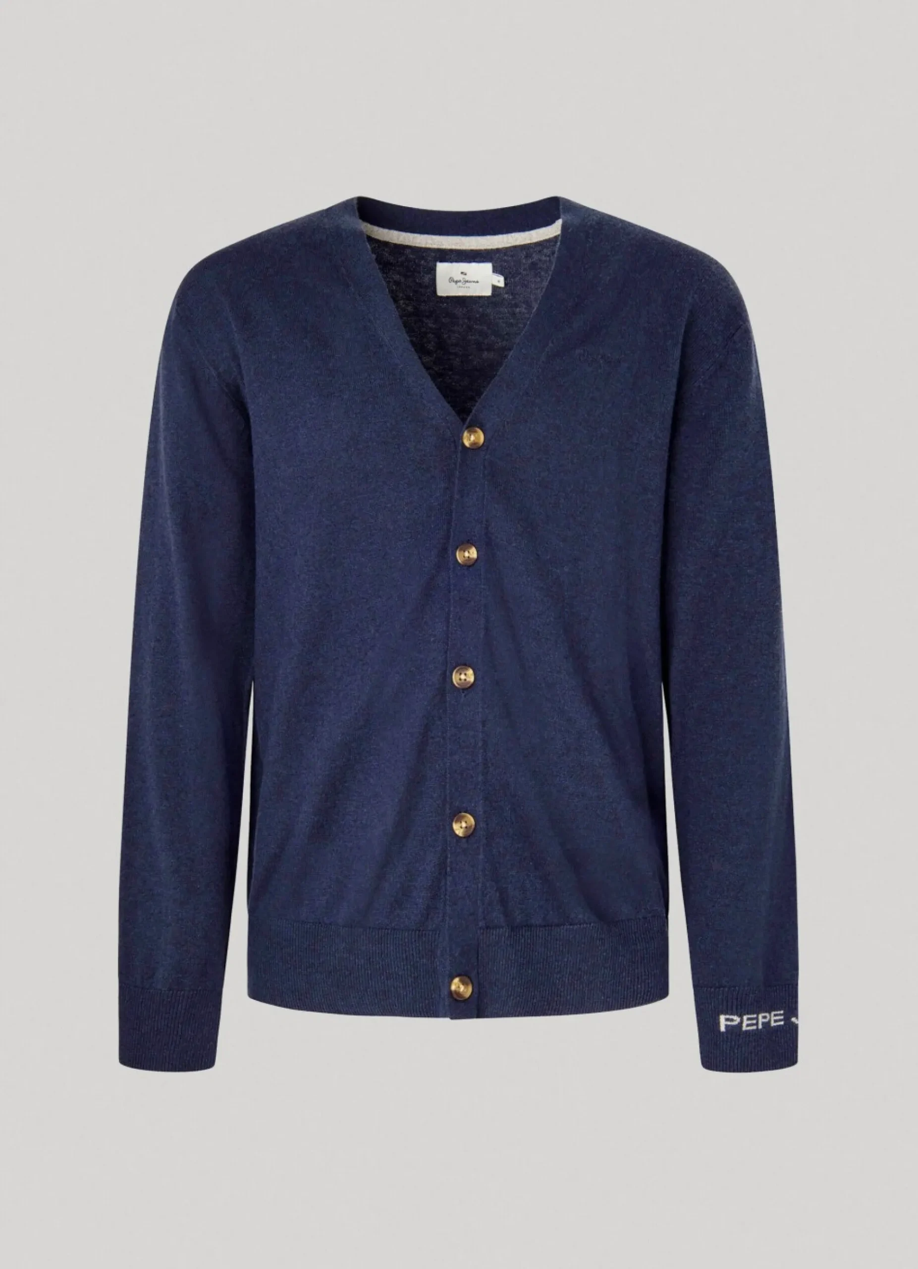 Homem Pepe Jeans Malhas>Cardigan Com Logo Bordado