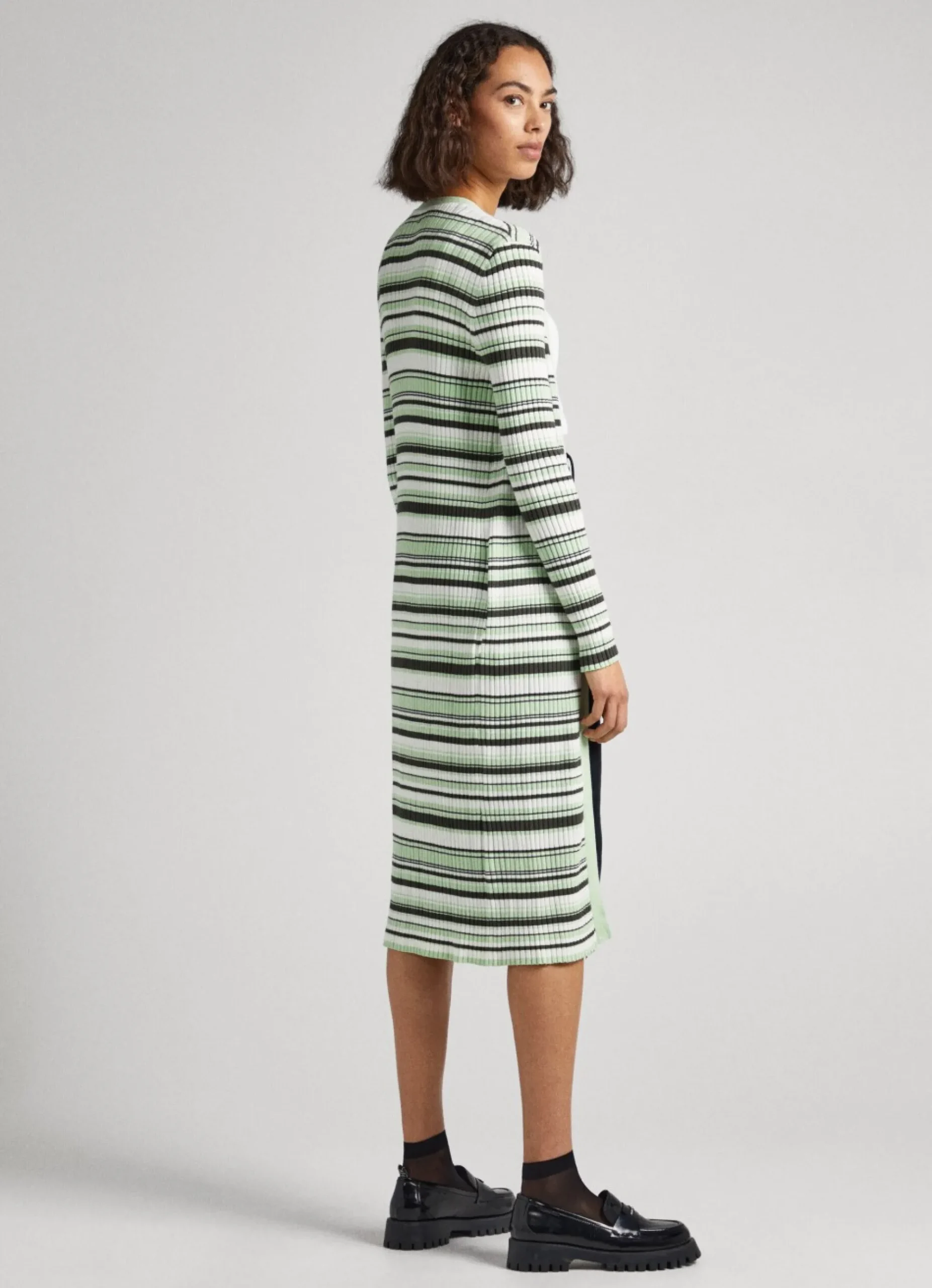 Mulher Pepe Jeans Malhas E Cardigans>Cardigan Comprido As Riscas