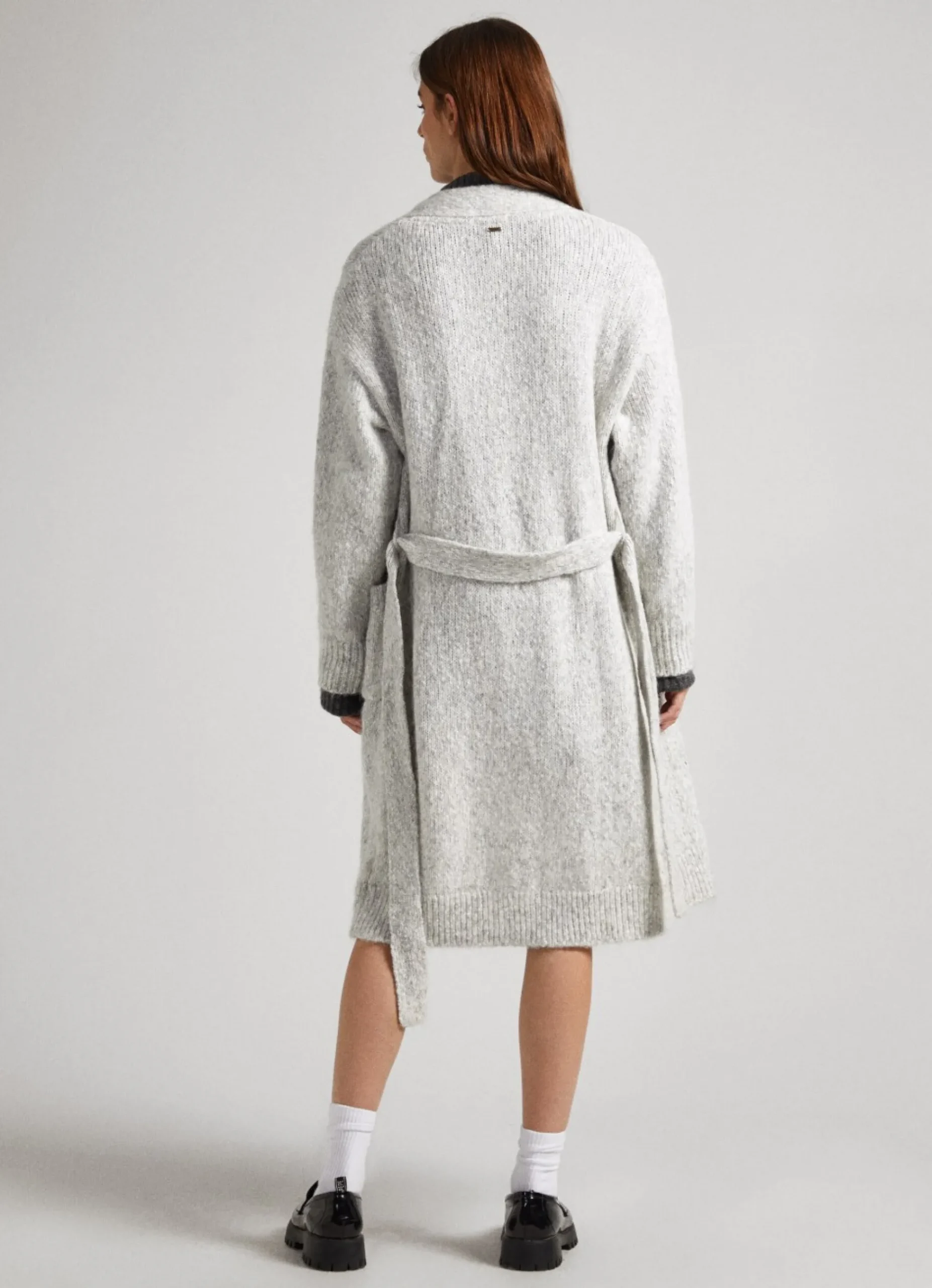 Mulher Pepe Jeans Malhas E Cardigans>Cardigan Comprido Com Cinto