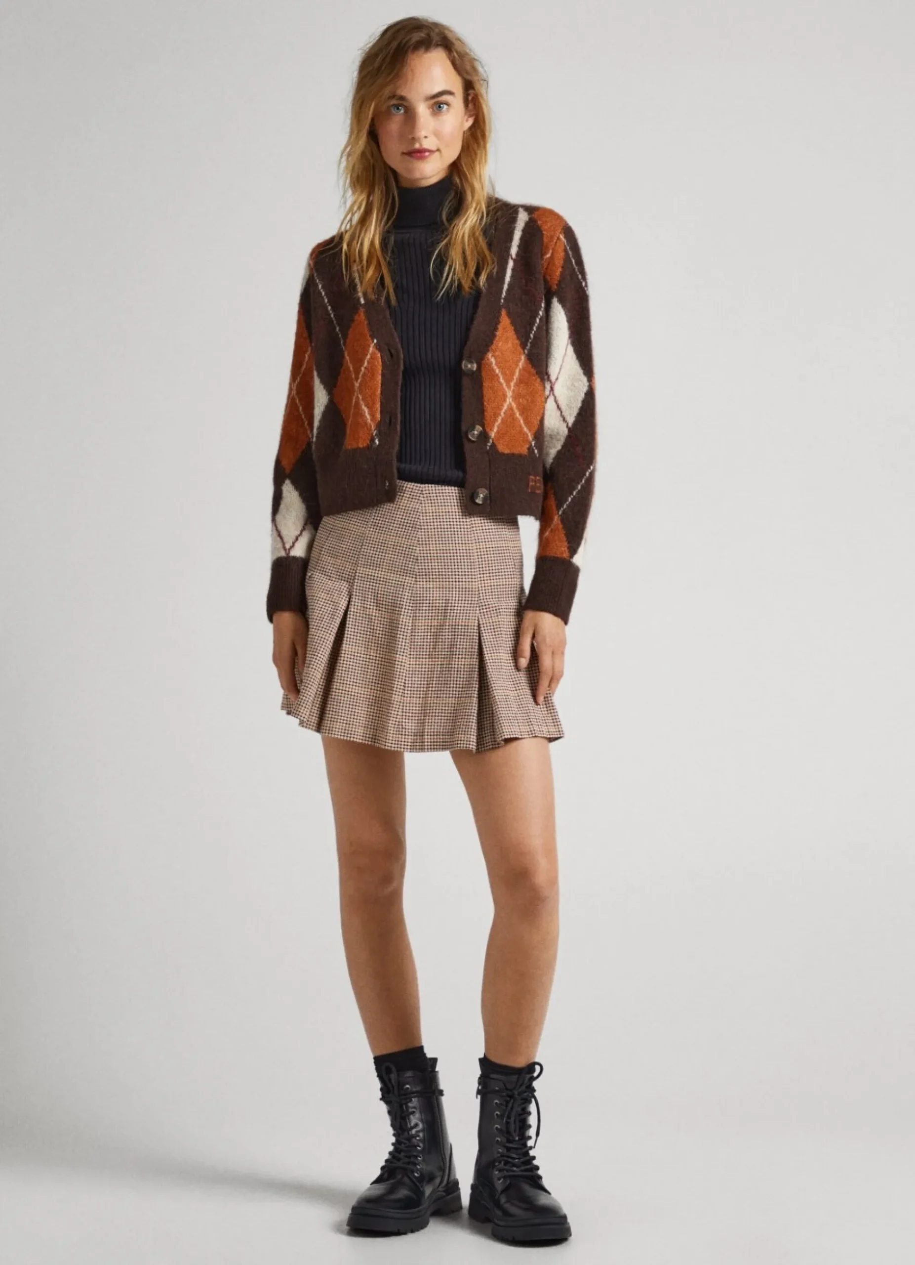 Mulher Pepe Jeans Malhas>Cardigan Losangos Entrelacados