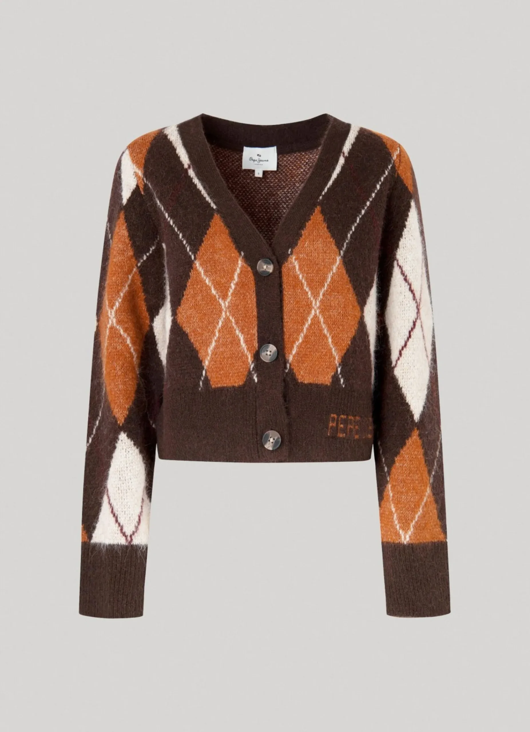 Mulher Pepe Jeans Malhas>Cardigan Losangos Entrelacados