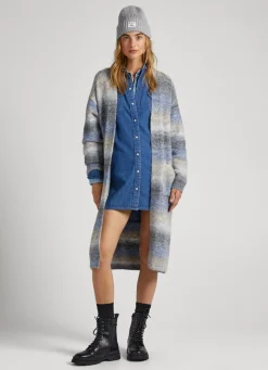 Mulher Pepe Jeans Malhas E Cardigans>Cardigan Melange As Riscas