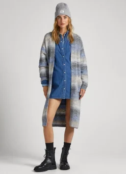 Mulher Pepe Jeans Malhas>Cardigan Melange As Riscas