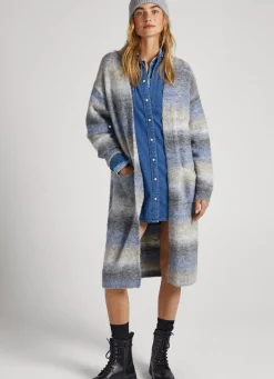 Mulher Pepe Jeans Malhas>Cardigan Melange As Riscas