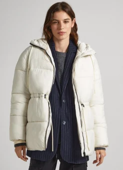 Mulher Pepe Jeans Casaco E Jaquetas>Casaco Acolchoado Com Capuz