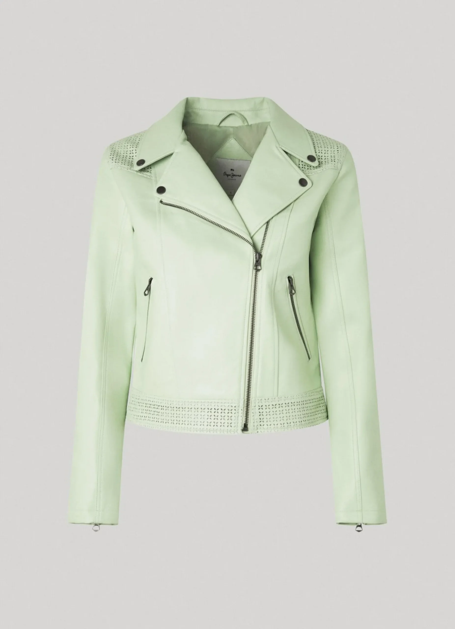 Mulher Pepe Jeans Casaco E Jaquetas>Casaco Biker Com Detalhes Abertos