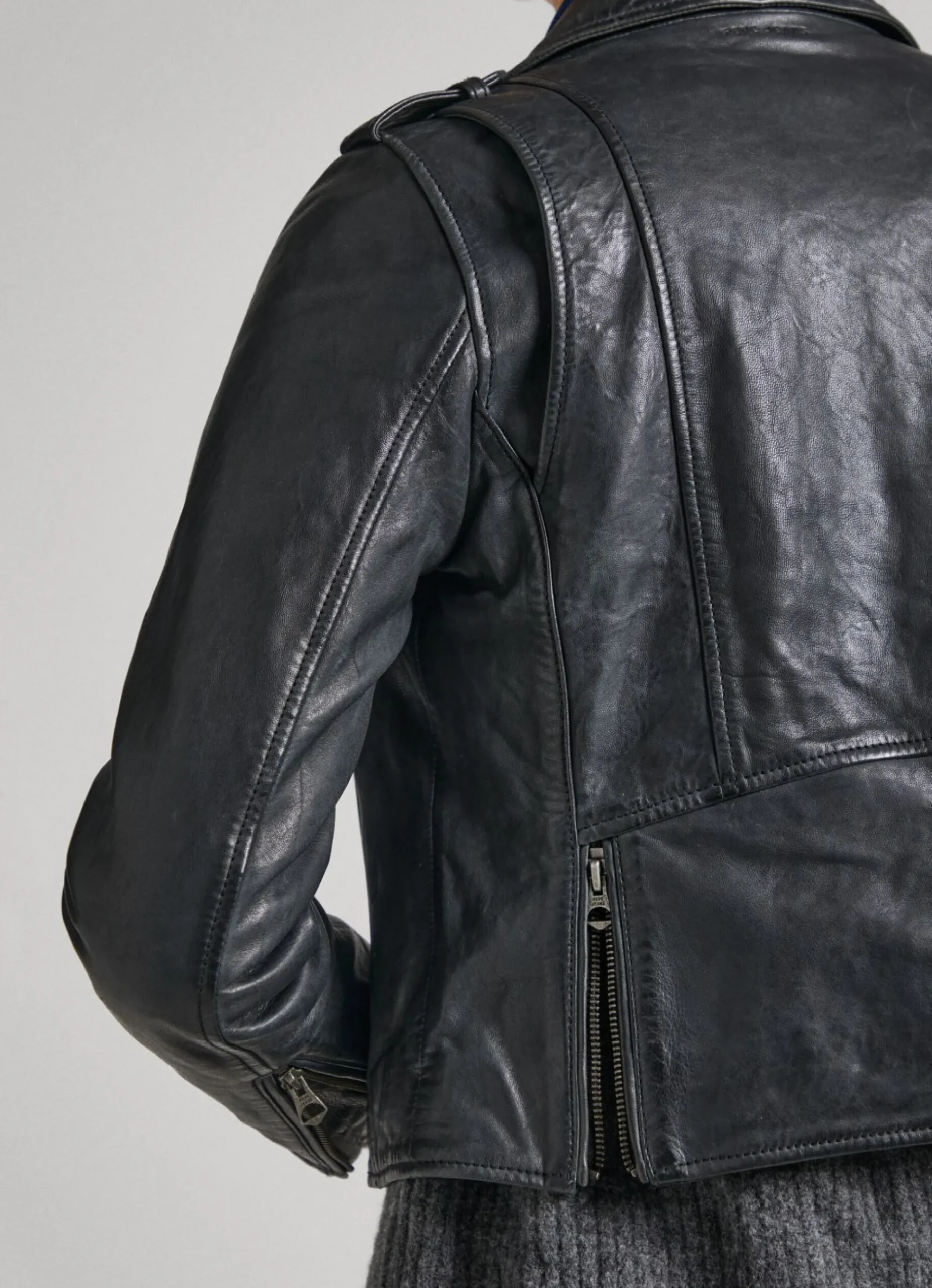 Mulher Pepe Jeans Casaco E Jaquetas>Casaco Biker De Couro