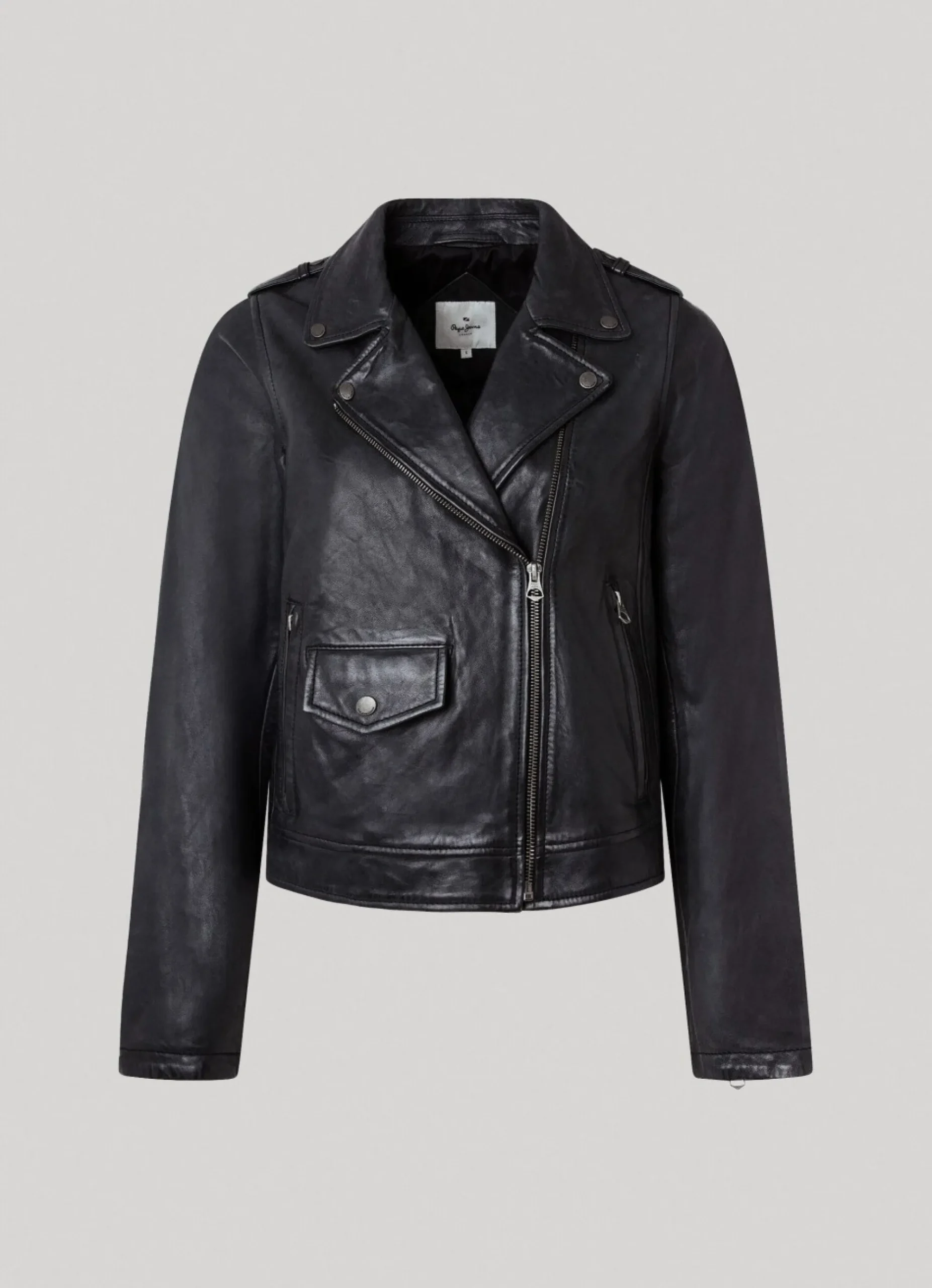 Mulher Pepe Jeans Casaco E Jaquetas>Casaco Biker De Couro