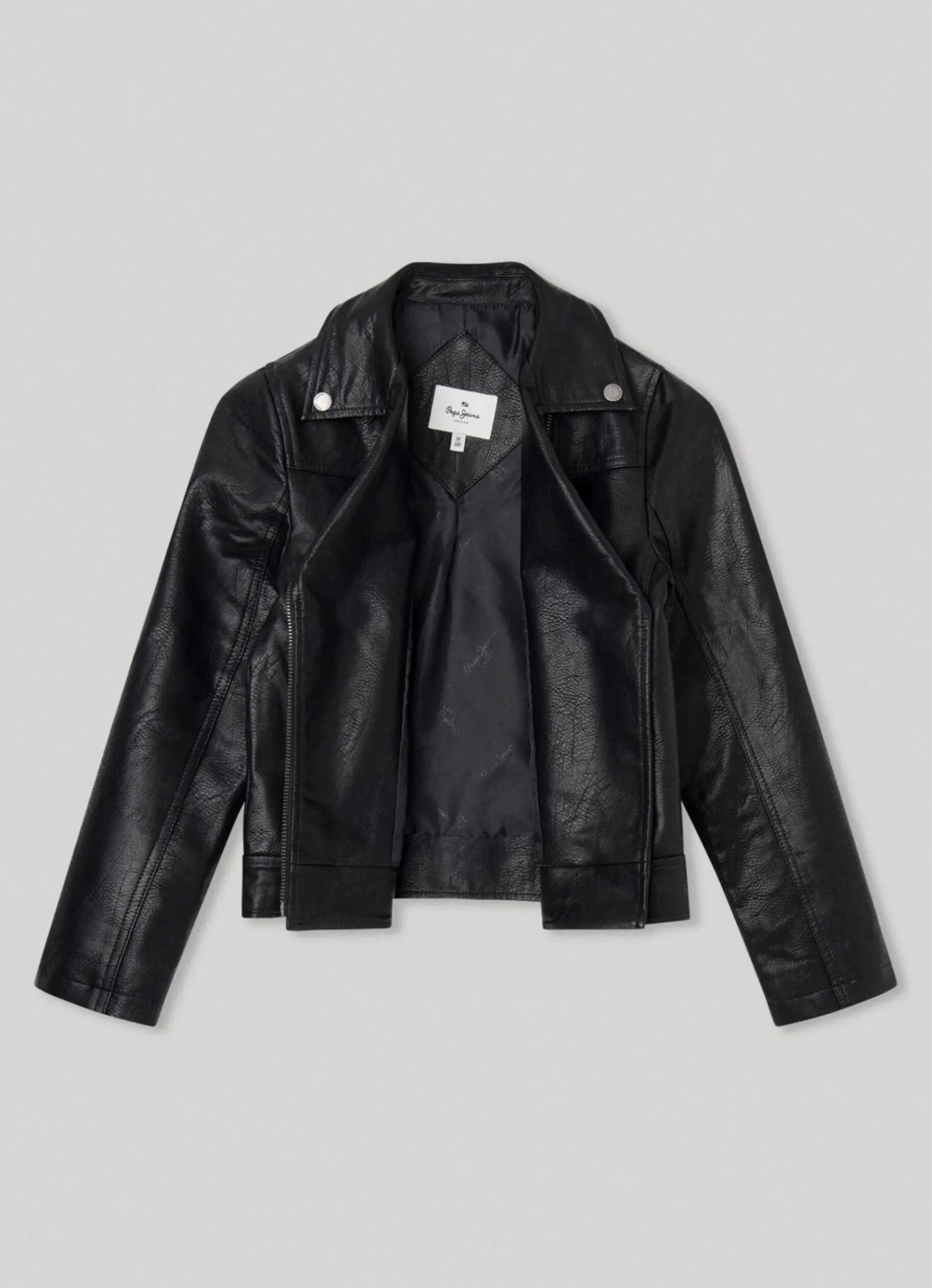 Rapariga Pepe Jeans Casaco E Jaquetas>Casaco Biker Tecido Texturizado