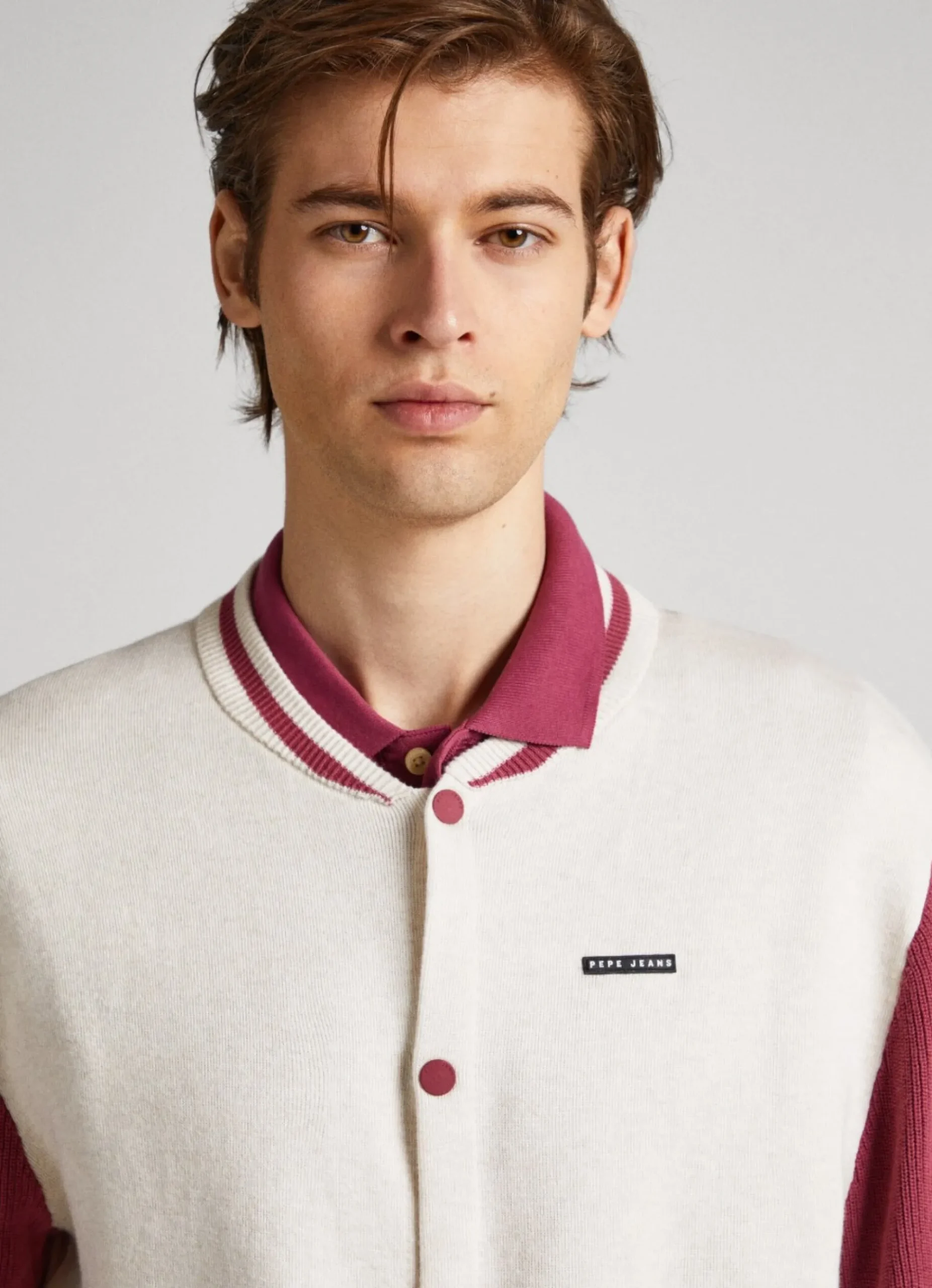Homem Pepe Jeans Malhas>Casaco Bomber Malha Lisa