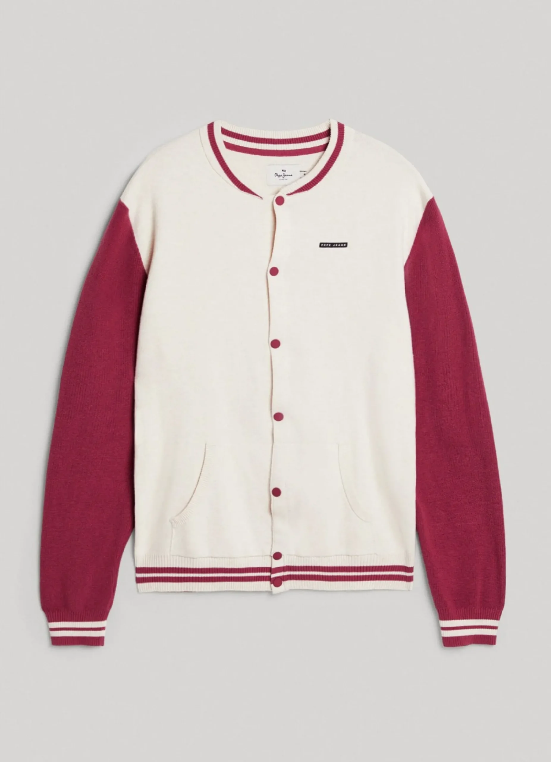 Homem Pepe Jeans Malhas>Casaco Bomber Malha Lisa