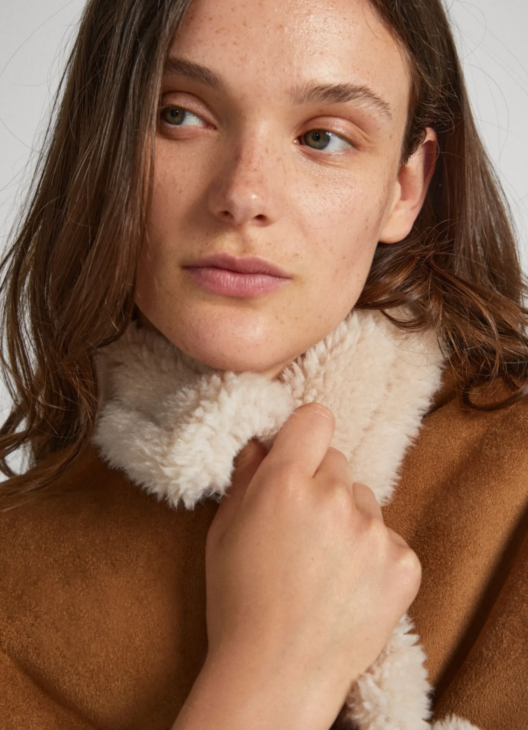 Mulher Pepe Jeans Casaco E Jaquetas>Casaco Camurca Com Forro Borrego