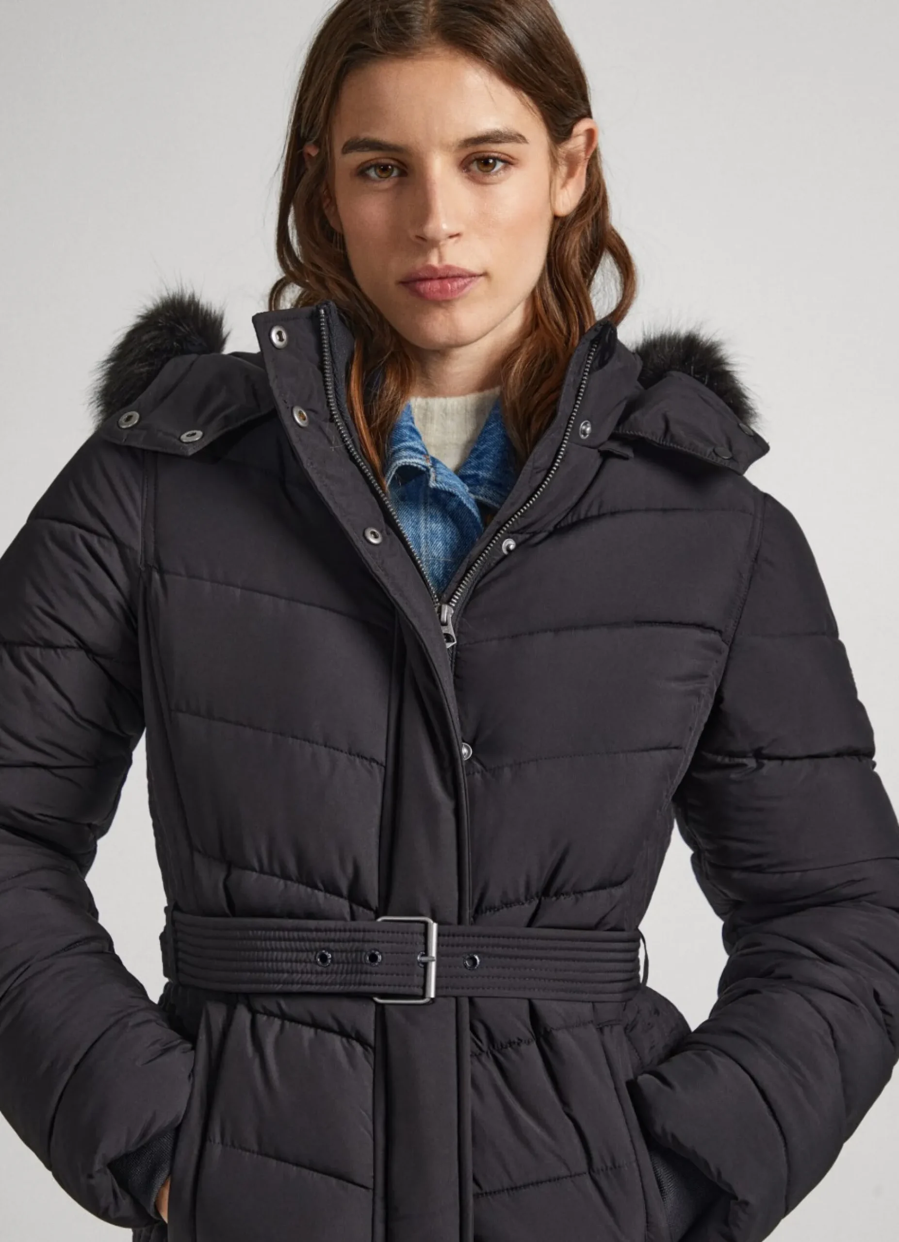 Mulher Pepe Jeans Casaco E Jaquetas>Casaco Comprido Acolchoado