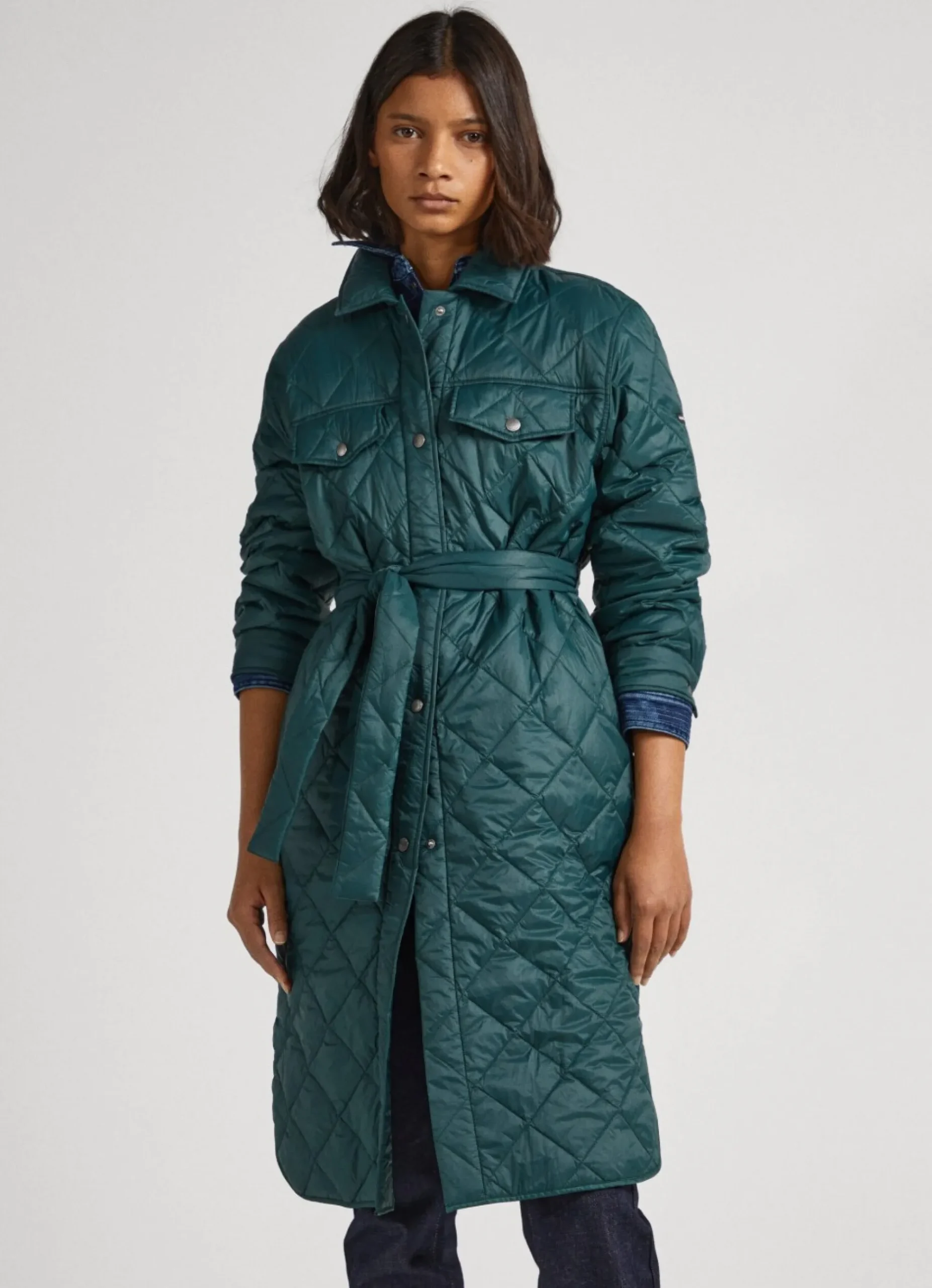 Mulher Pepe Jeans Casaco E Jaquetas>Casaco Comprido Acolchoado